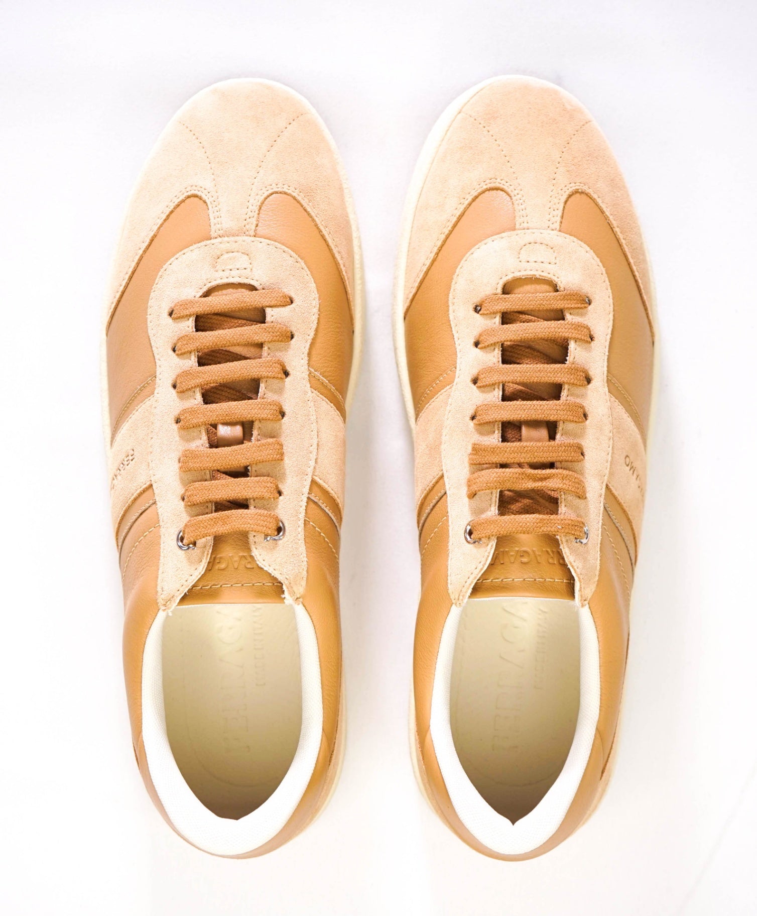 Ferragamo *ACHILES* Camel Sneakers Leather/Suede Footwear 12 M