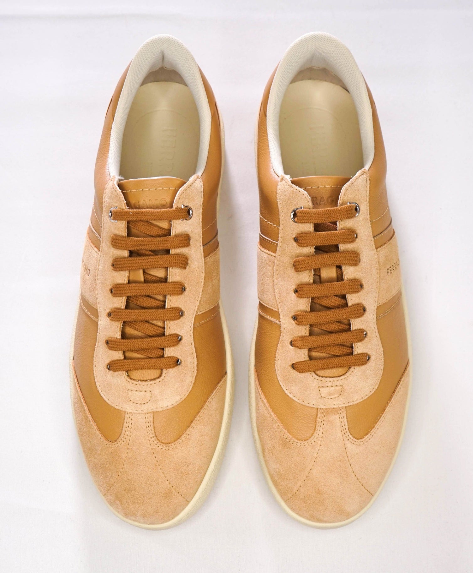 Ferragamo *ACHILES* Camel Sneakers Leather/Suede Footwear 12 M