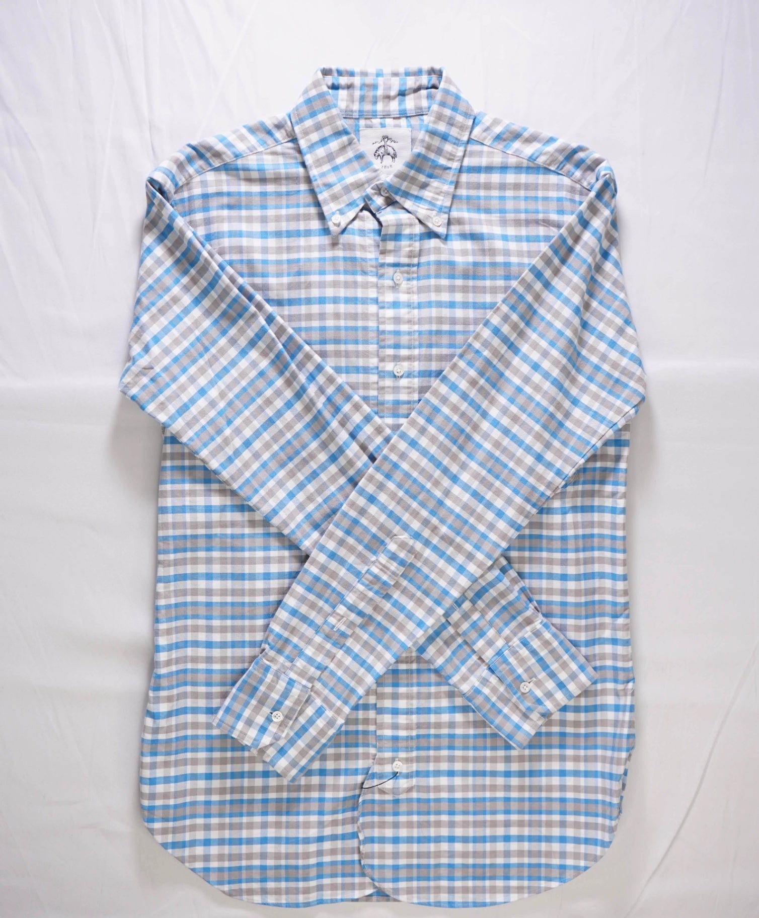 Black Fleece Blue/Grey Plaid Cotton Shirt BB1 Small