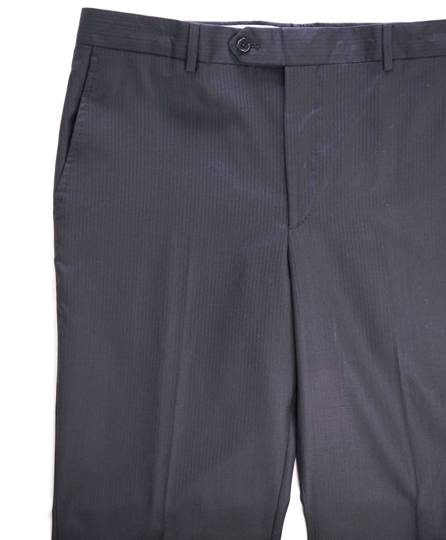 $395 Saks Fifth Avenue Black Tonal Stripe CLASSIC FIT Wool Pants 37W20140