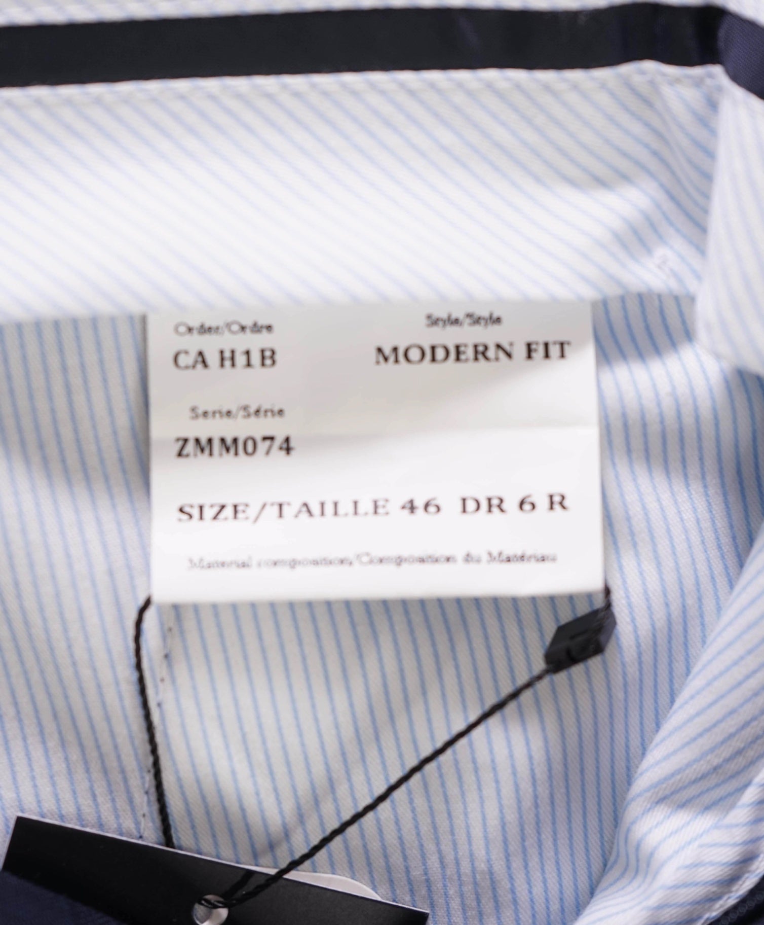 $395 Saks Fifth Avenue - MODERN FIT Navy Plaid Wool Dress Pants 40W