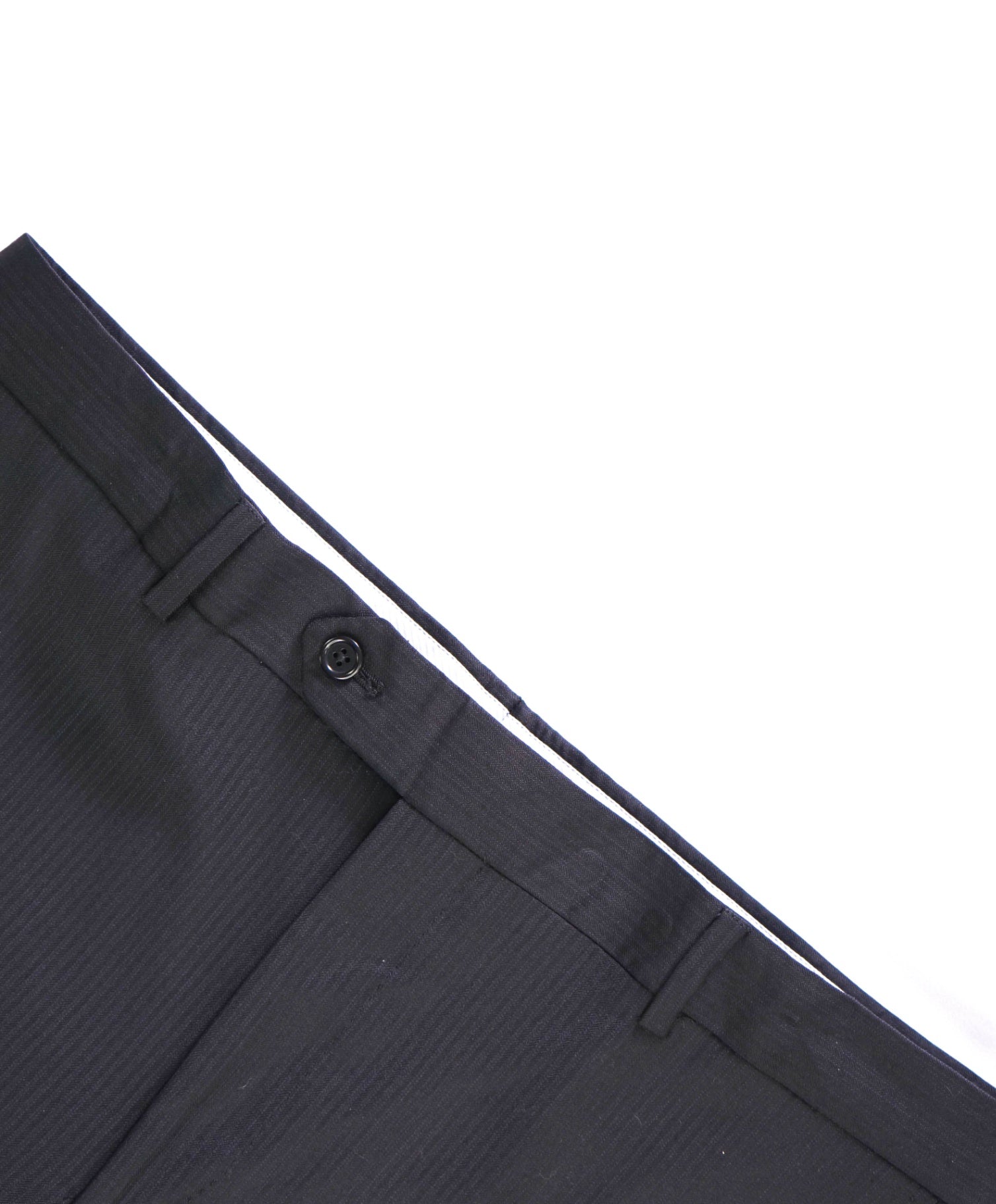 $395 Saks Fifth Avenue Black Tonal Stripe CLASSIC FIT Wool Pants 37W20140