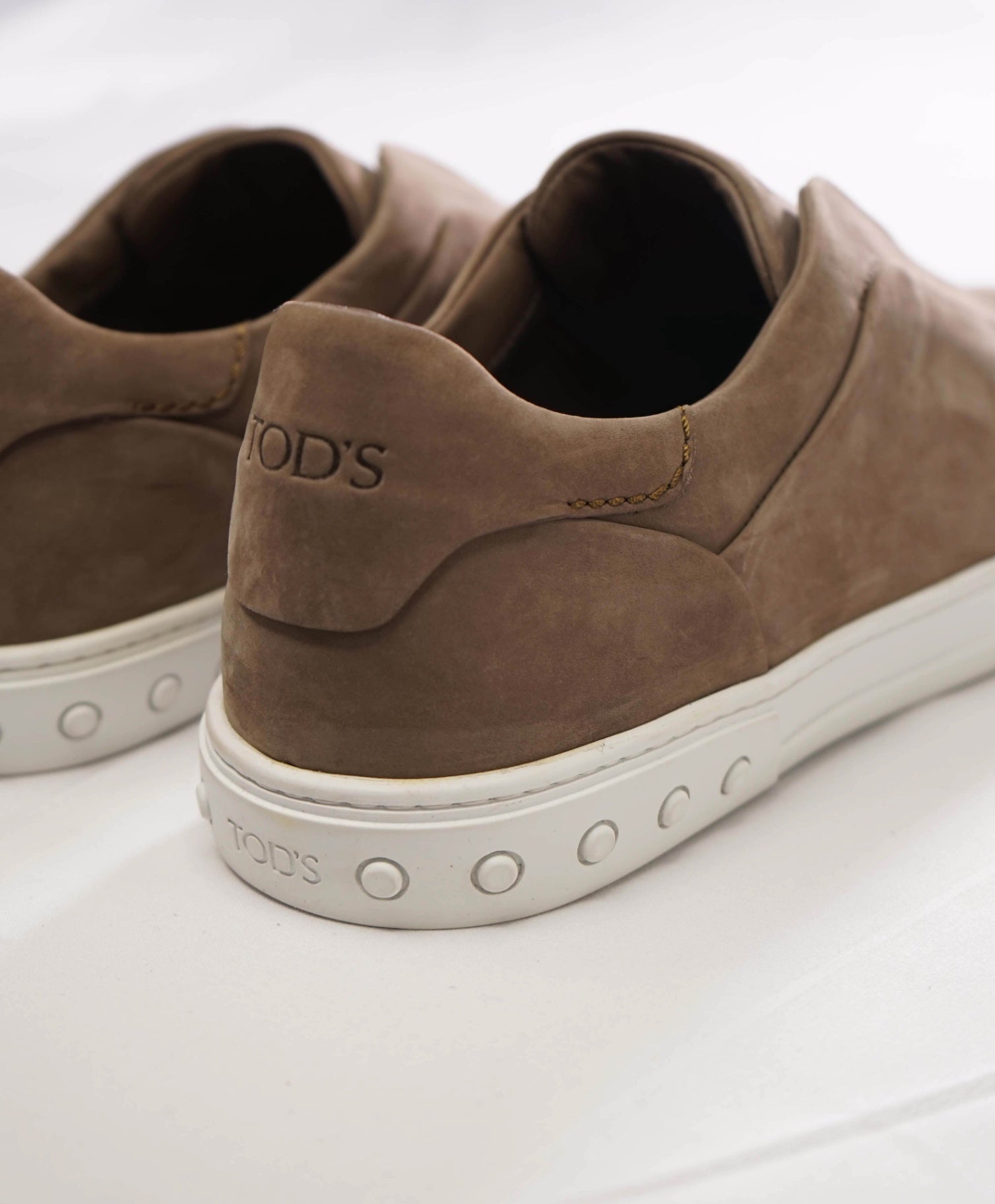 $650 Tod's Solid Brown Suede Slip On Sneaker Footwear 12US (11IT)