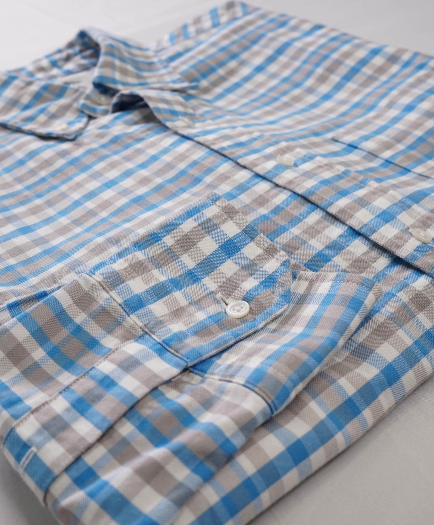 Black Fleece Blue/Grey Plaid Cotton Shirt BB1 Small