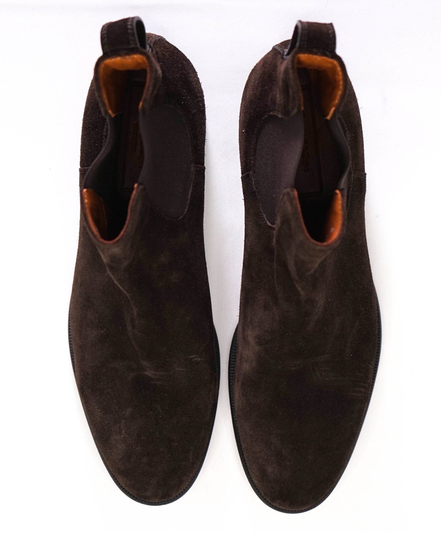 $850 Ermenegildo Zegna Brown Boots Suede MSMTCH SIZE L10 / R10.5