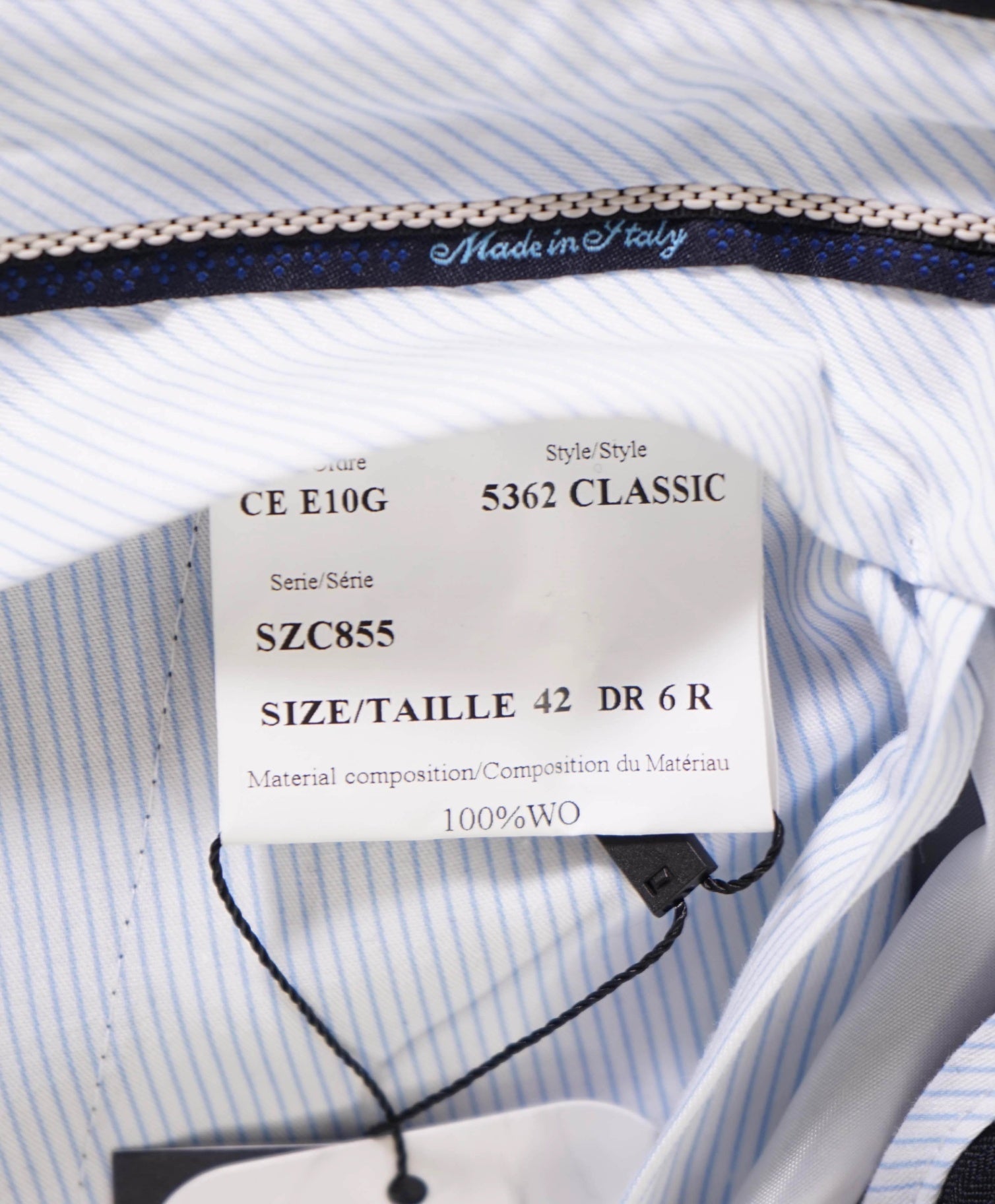 $395 Saks Fifth Avenue Black Tonal Stripe CLASSIC FIT Wool Pants 37W20140