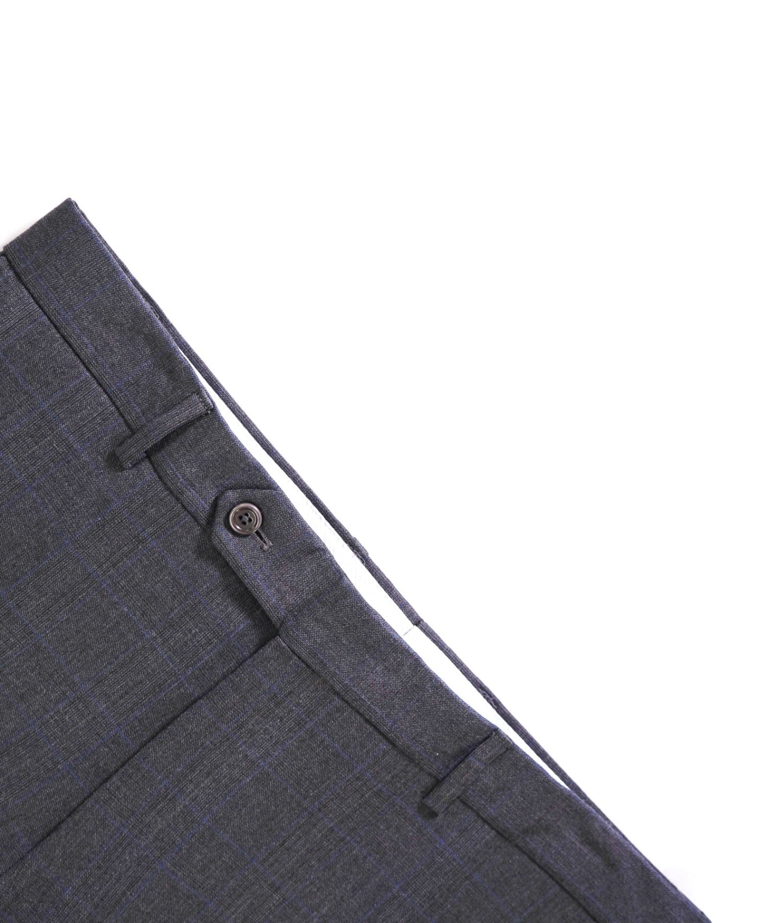 $395 Saks Fifth Avenue Grey Plaid Wool CLASSIC FIT20145 Pants 36W