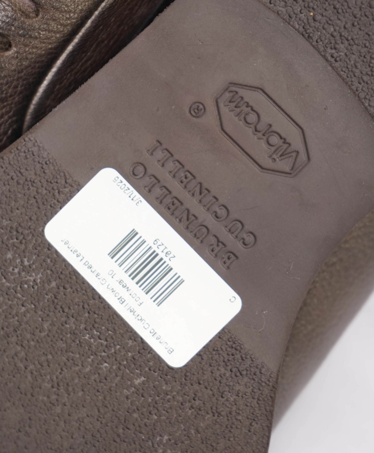 $1,295 Brunello Cucinelli Brown Grained Leather Derby Oxfords 10 (43EU)