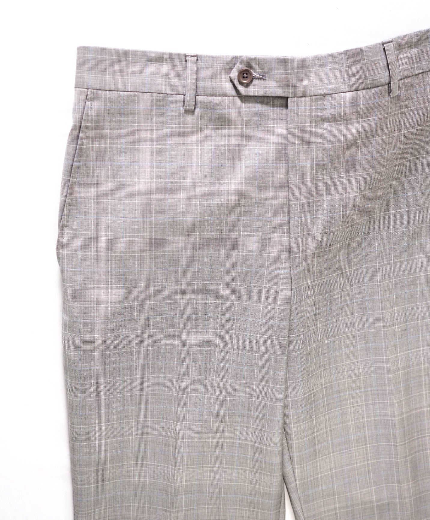 $395 Saks Fifth Avenue Grey Prince of Wales Check Wool Pants 34W