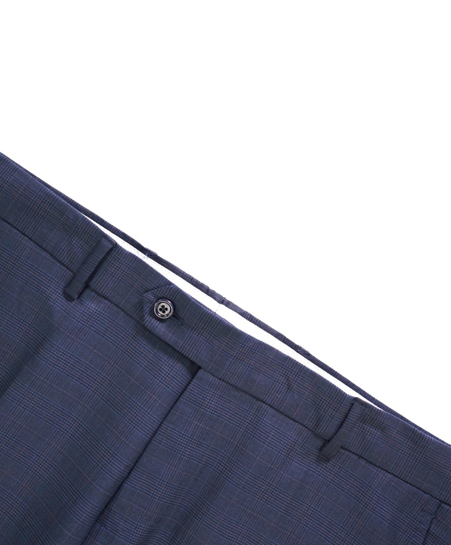 $395 Saks Fifth Avenue Navy plaid Wool/Silk Pants 36W