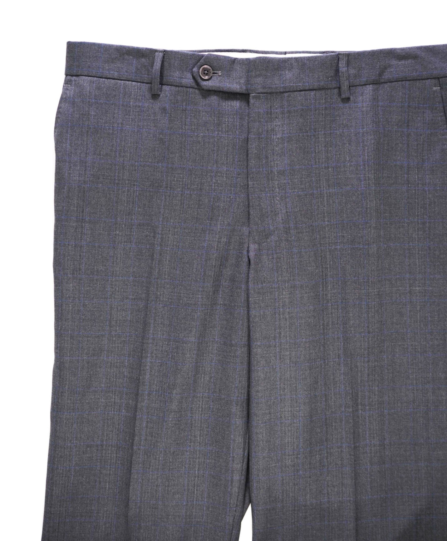 $395 Saks Fifth Avenue Grey Plaid Wool CLASSIC FIT20145 Pants 36W
