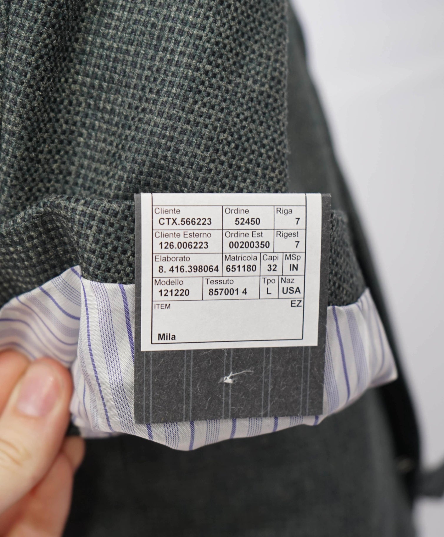 $2,995 Ermenegildo Zegna Green Micro check Wool/Silk/Camel Blazer 44R