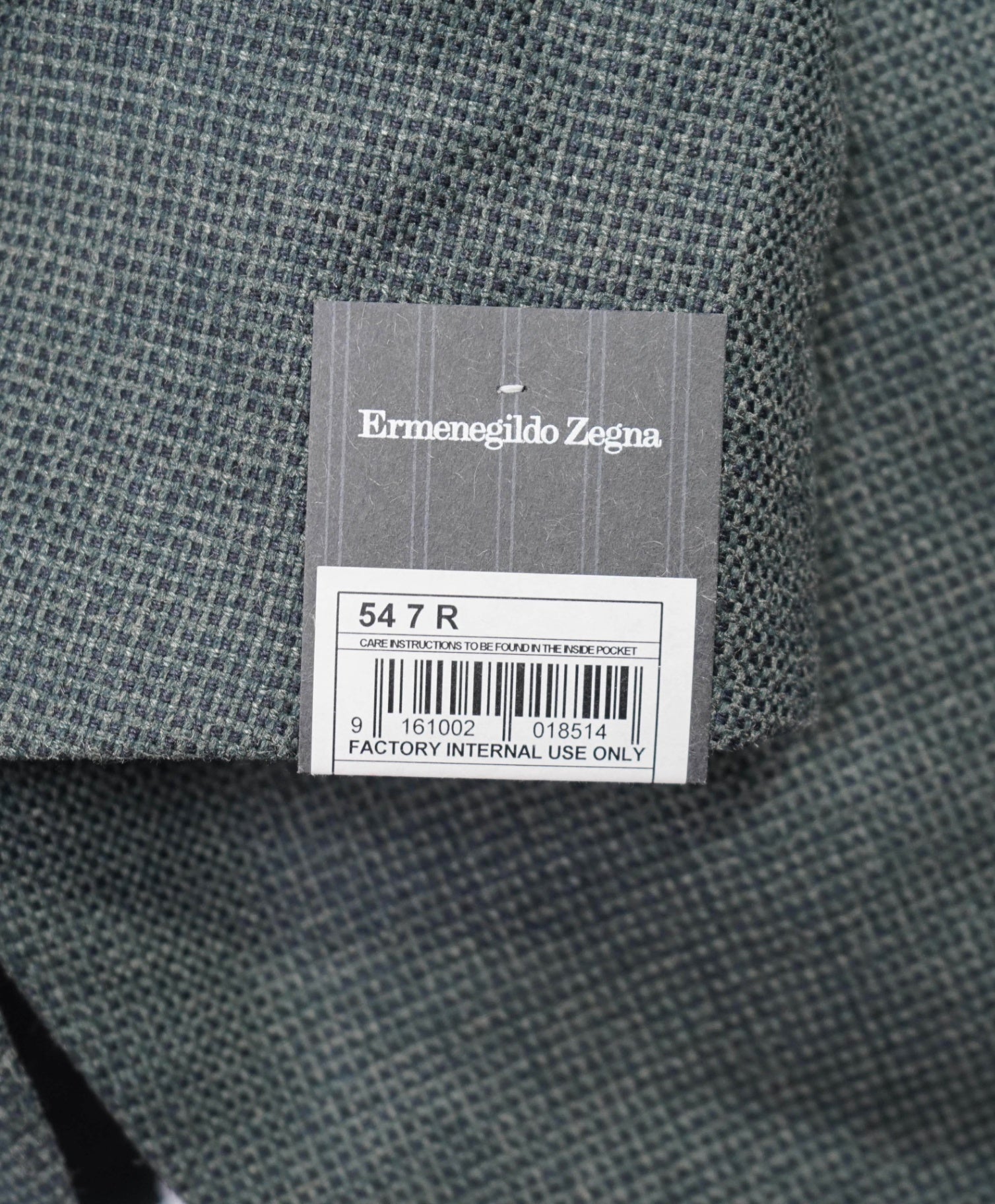 $2,995 Ermenegildo Zegna Green Micro check Wool/Silk/Camel Blazer 44R