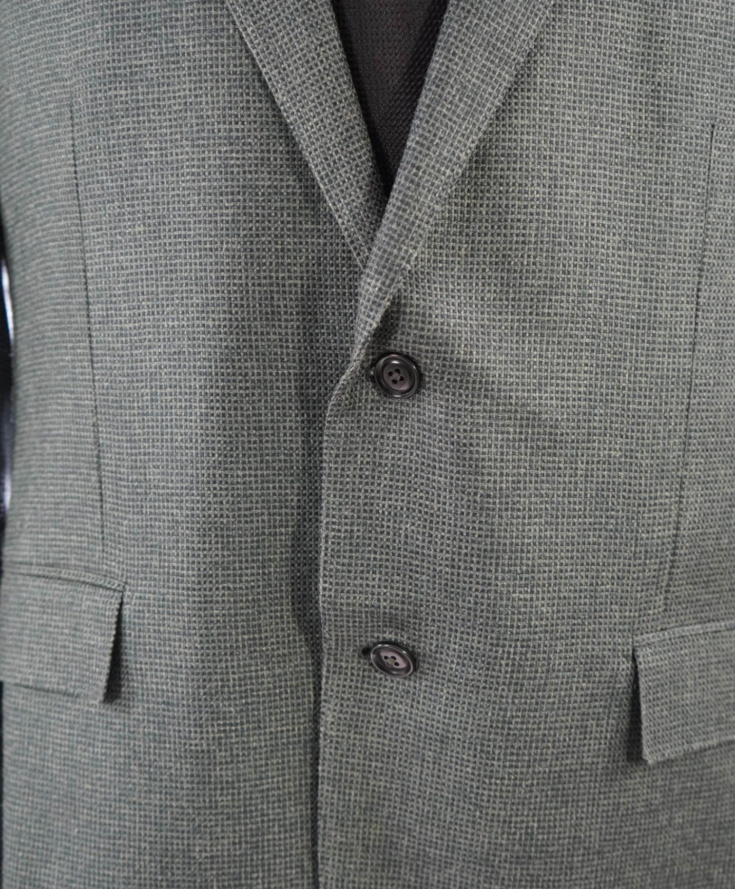 $2,995 Ermenegildo Zegna Green Micro check Wool/Silk/Camel Blazer 44R