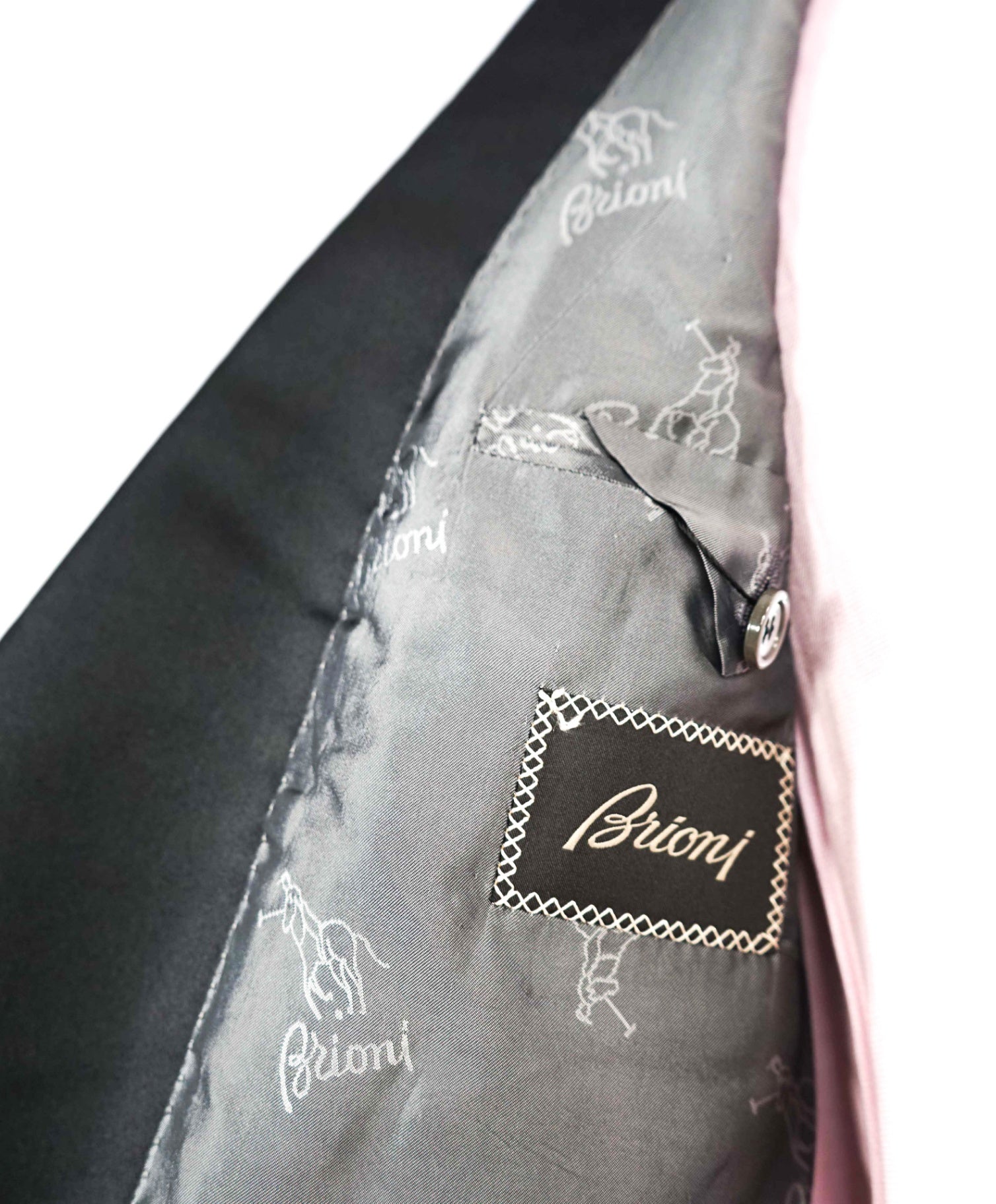 $5,995 Brioni Solid Black Peak Lapel Tuxedo Dinner Jacket Blazer 44L