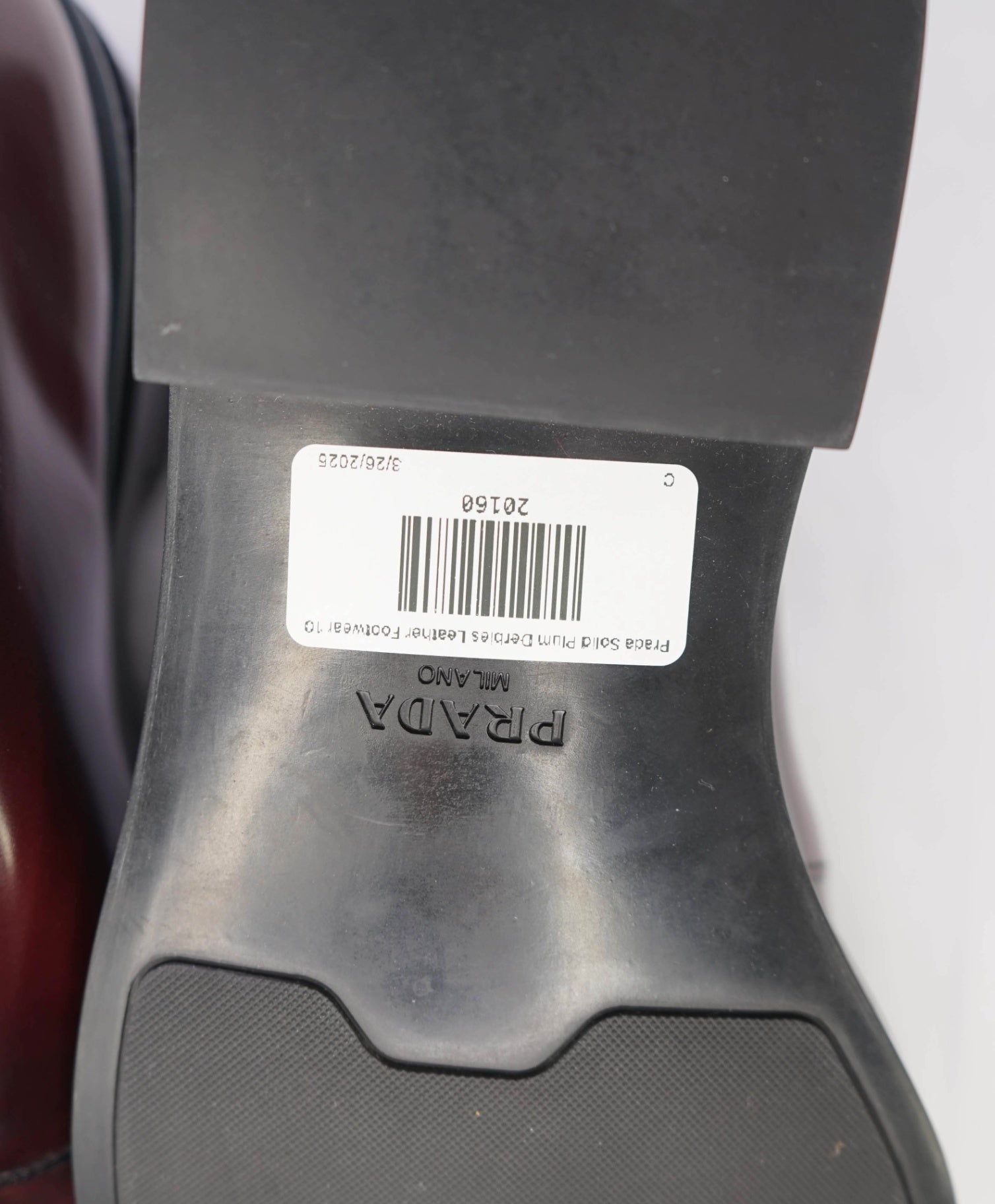 $1,150 Prada Solid Plum Lug Sole Derbies Oxfords Leather 11 US (10IT)
