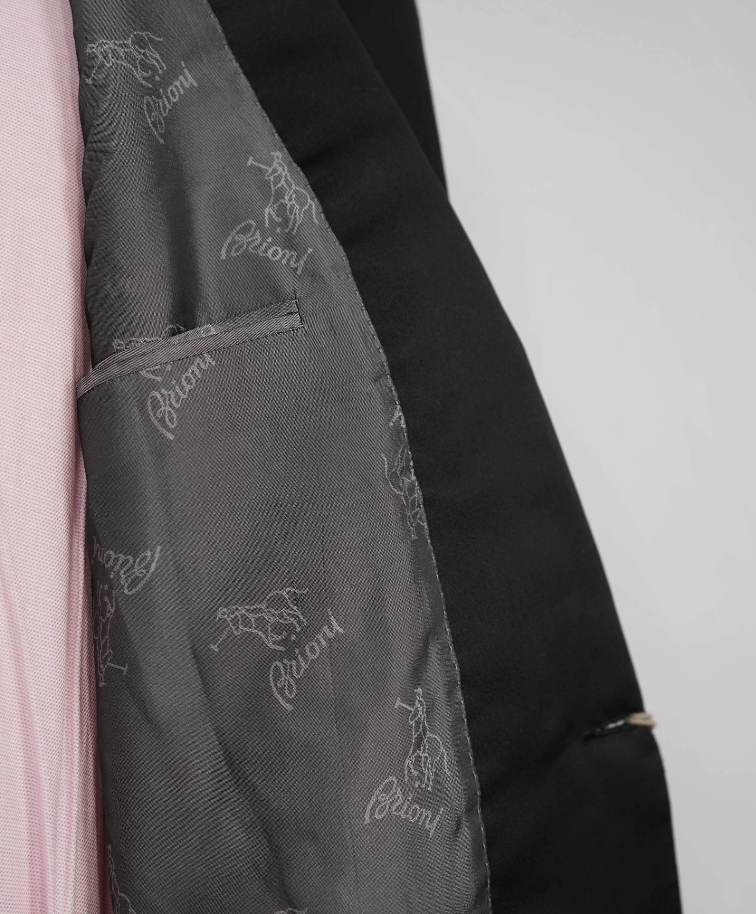 $5,995 Brioni Solid Black Peak Lapel Tuxedo Dinner Jacket Blazer 44L