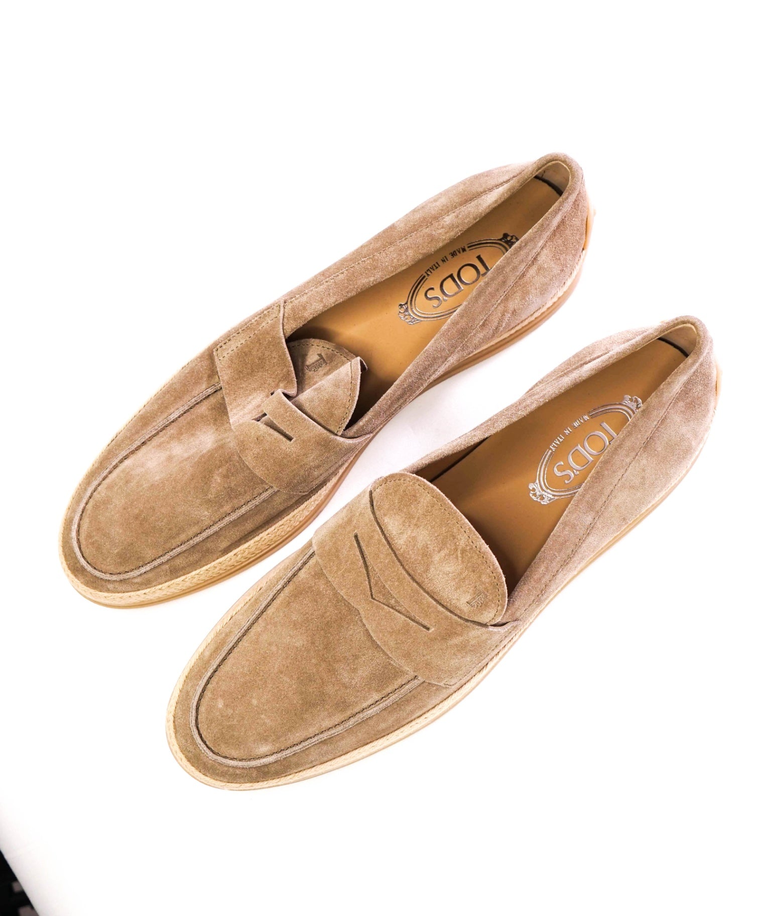 Tod's Solid Grey Suede Espadrille Loafers Footwear 13US (12UK)