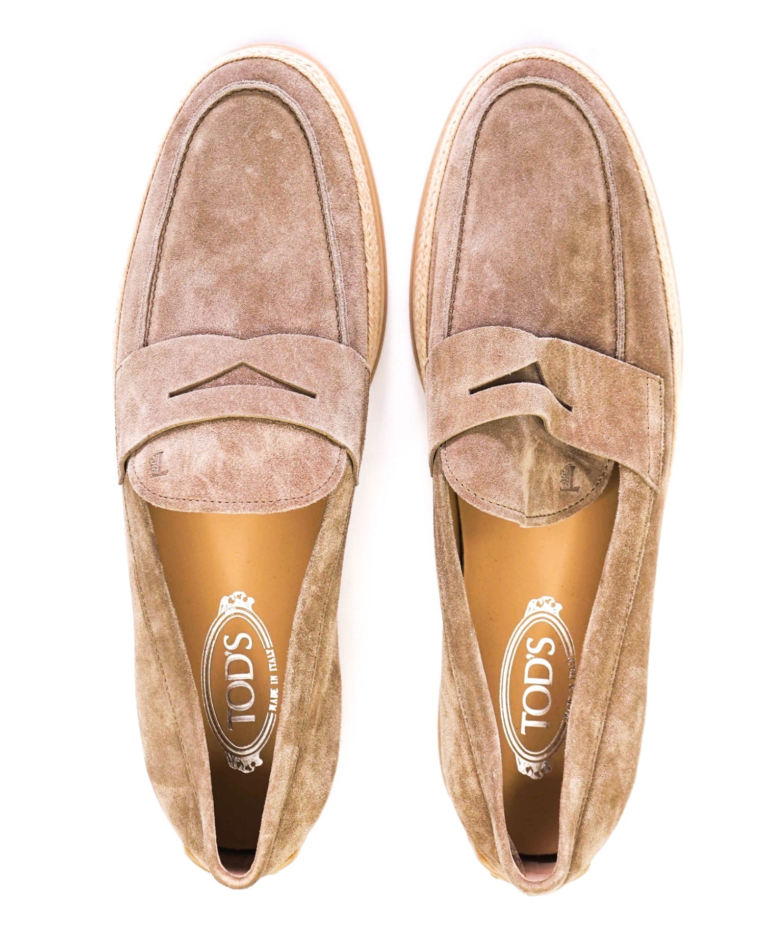 Tod's Solid Grey Suede Espadrille Loafers Footwear 13US (12UK)