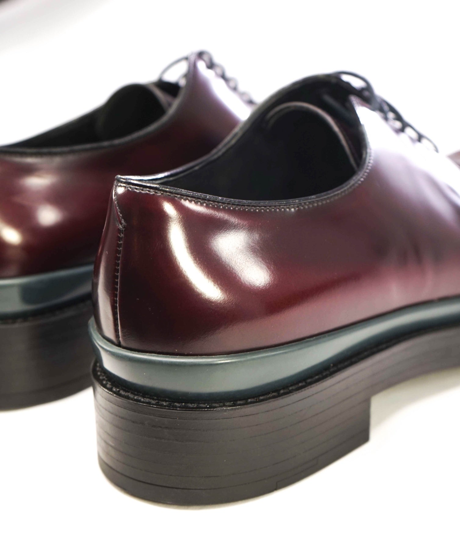 $1,150 Prada Solid Plum Lug Sole Derbies Oxfords Leather 11 US (10IT)