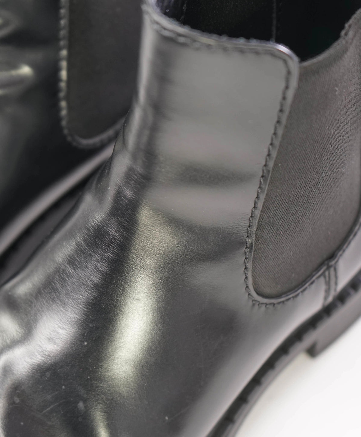 $1,090 Prada Solid Black Lug Sole Boots Leather Footwear 10US (9IT)