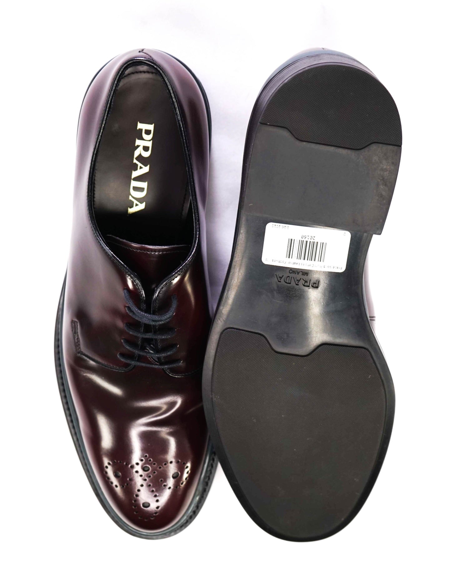 $1,150 Prada Solid Plum Lug Sole Derbies Oxfords Leather 11 US (10IT)