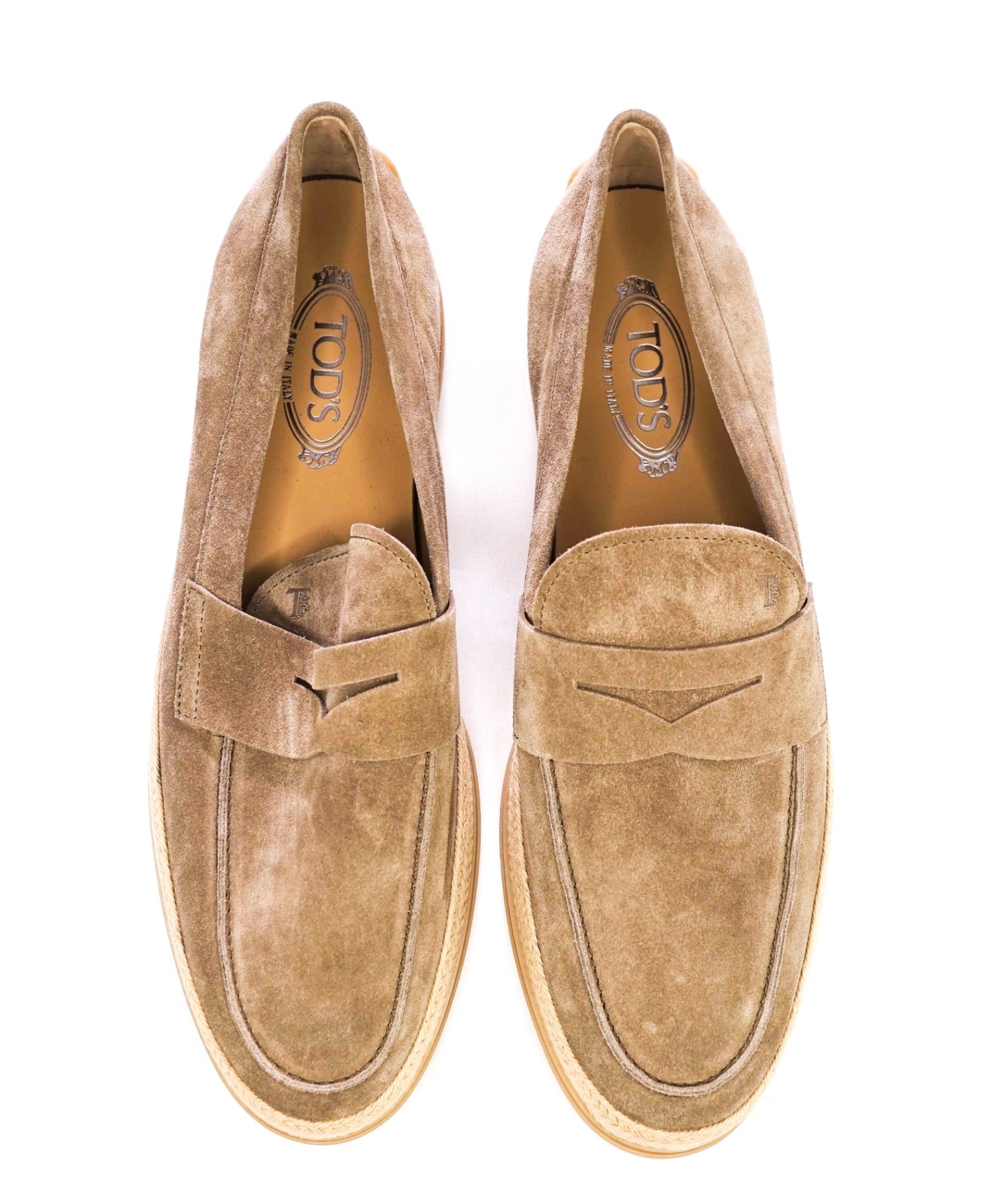 Tod's Solid Grey Suede Espadrille Loafers Footwear 13US (12UK)