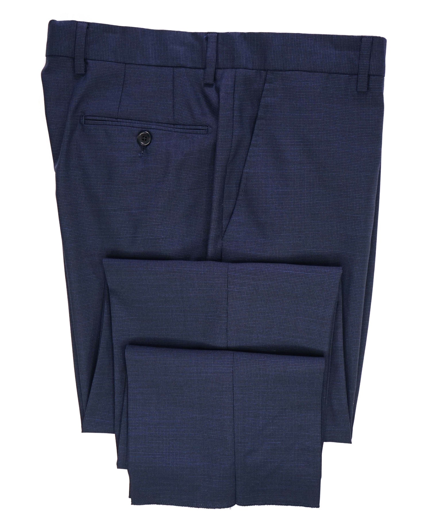 Saks Fifth Avenue Navy "Tailored Fit" Birdseye Wool Made In Italy Pants 34W