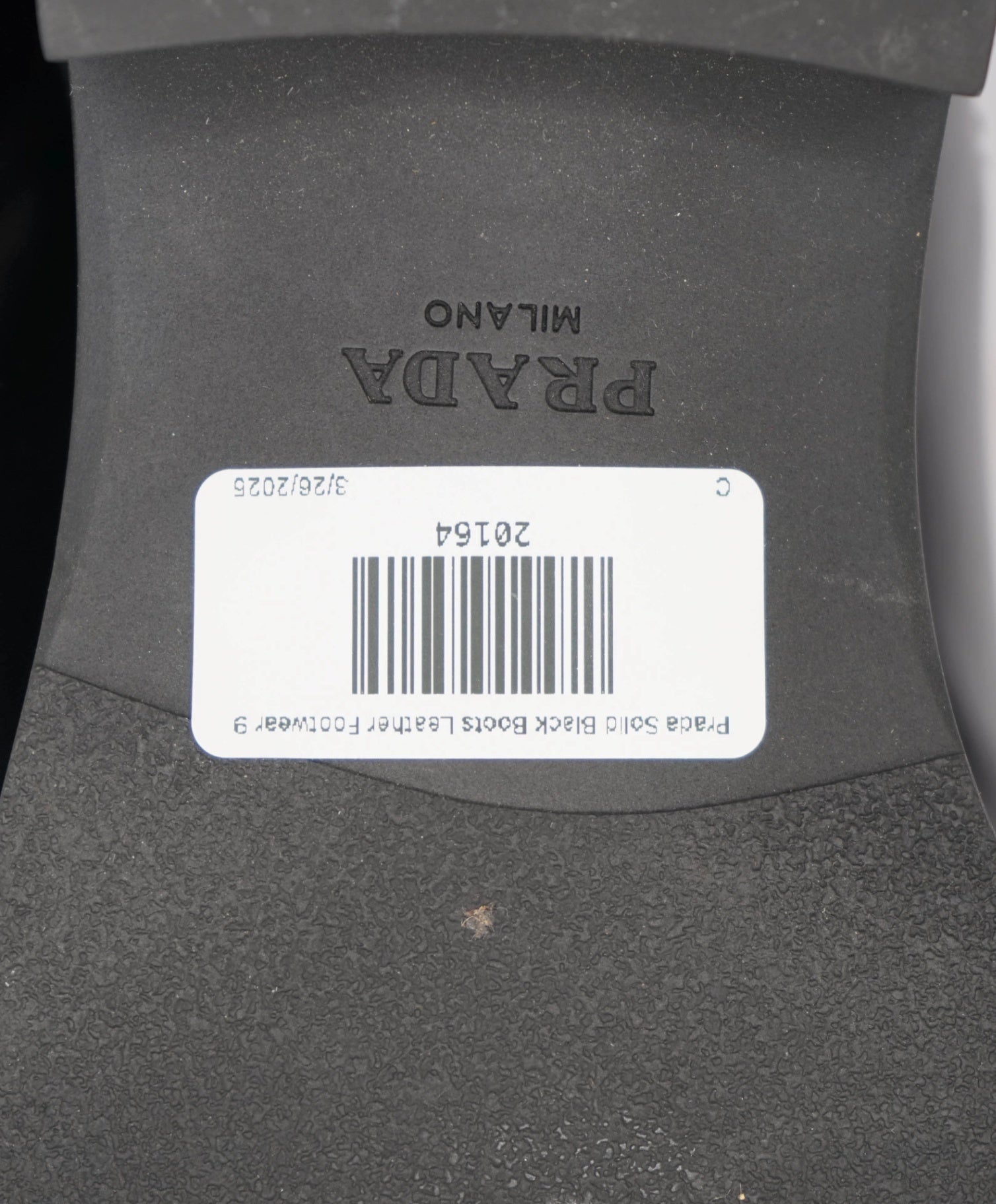 $1,090 Prada Solid Black Lug Sole Boots Leather Footwear 10US (9IT)