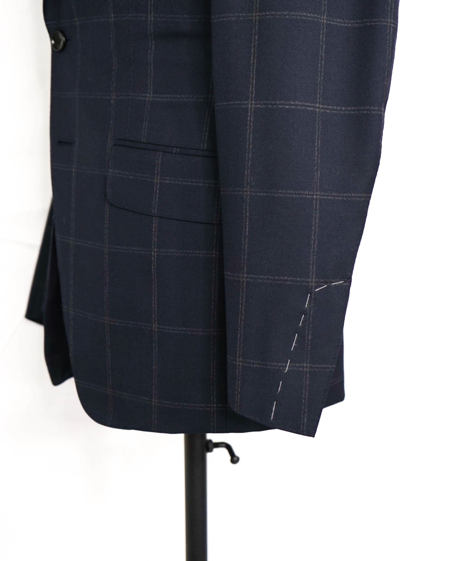 $5,970 Tom Ford Navy Check Peak Lapel Wool Suit 36R