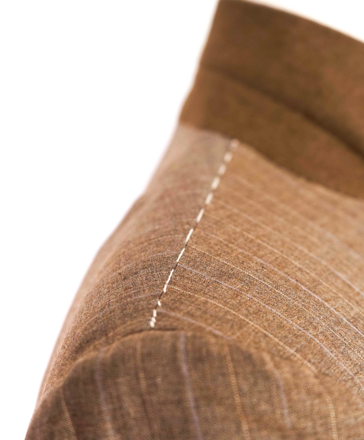 $12,420 Kiton Light Brown Striped 100% Cashmere Peak lapel Suit 40R