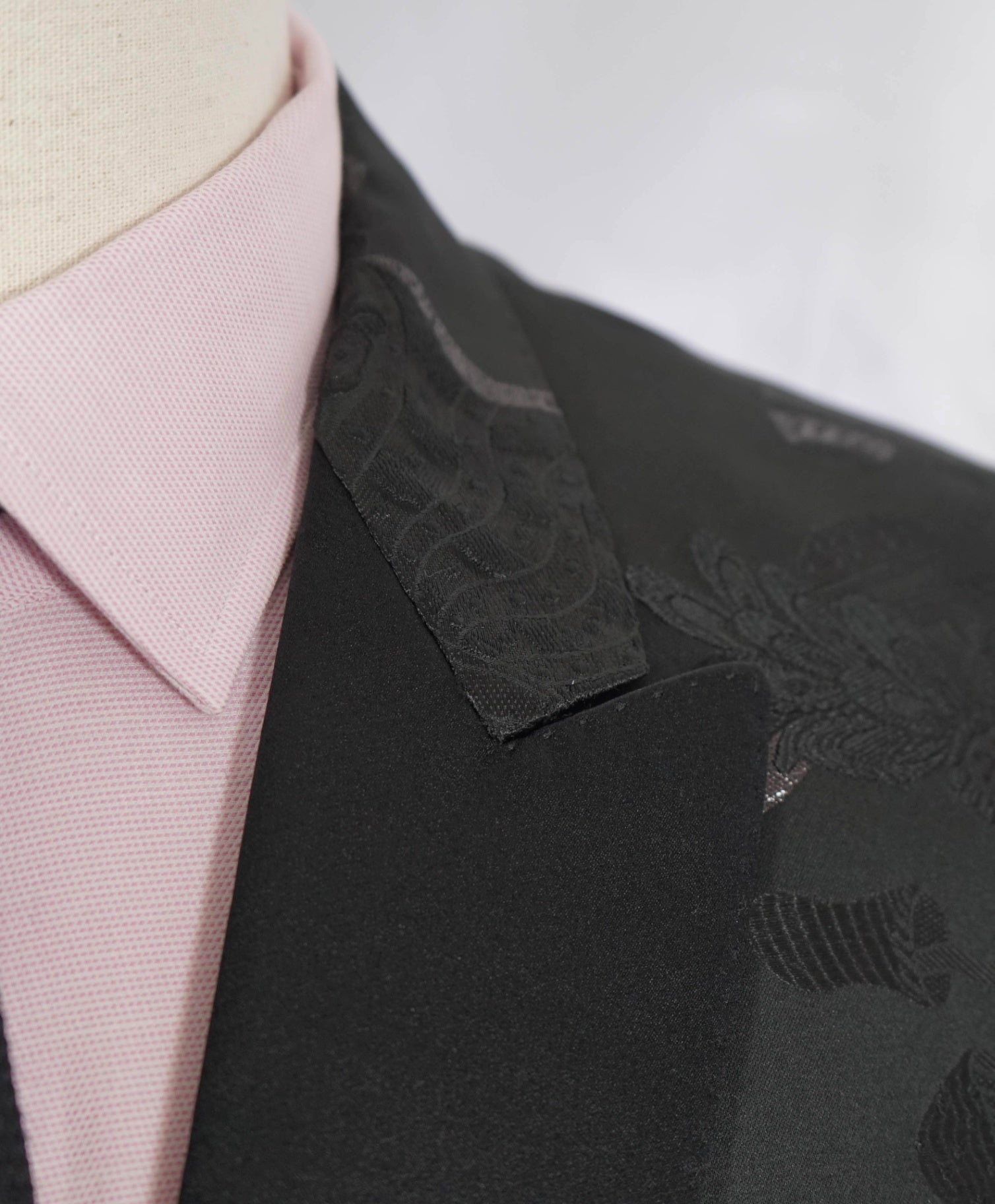 $4,950 LANVIN Floral Black RUNWAY Wool Blend Tuxedo Suit 40R