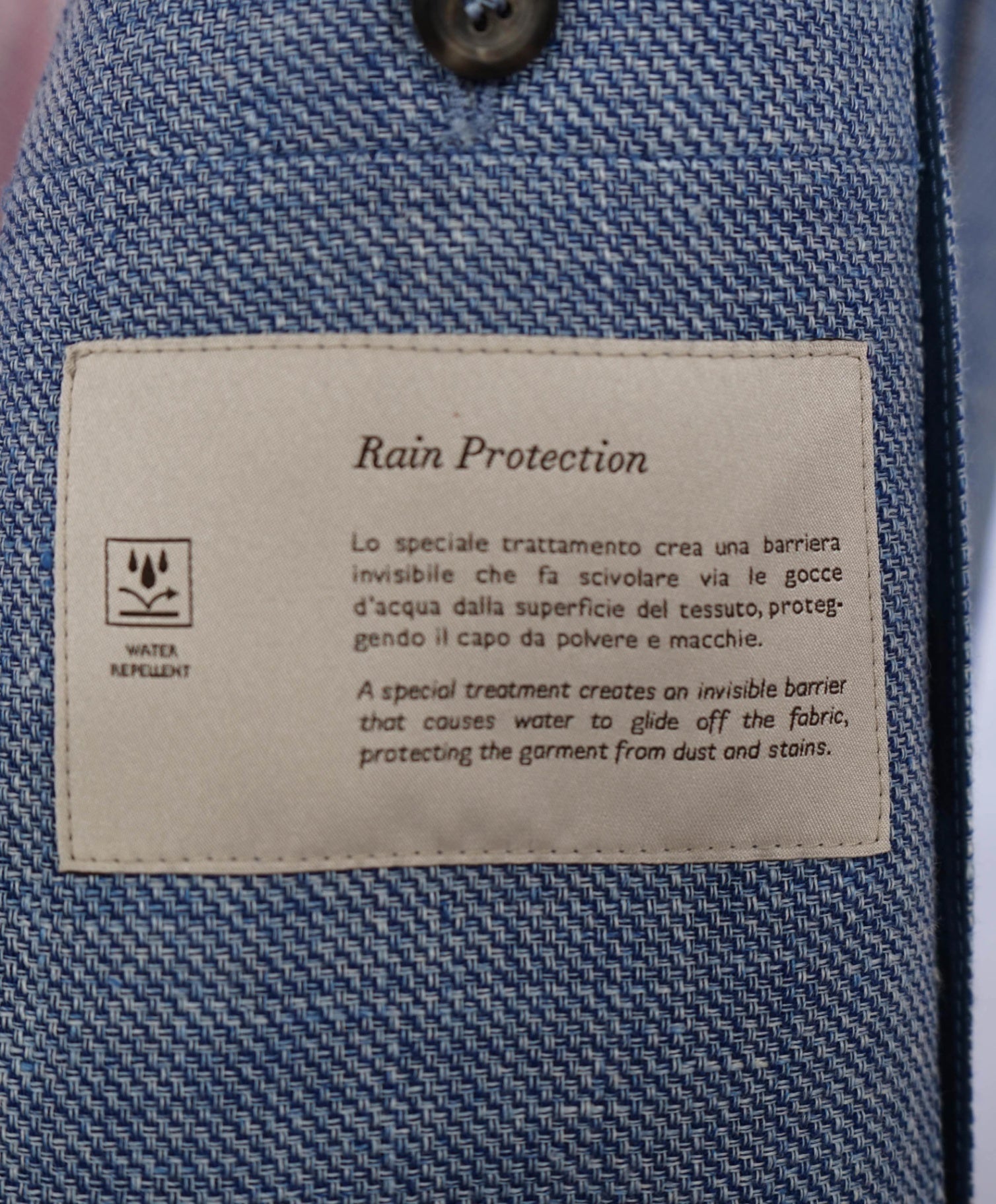 $2,850 Canali *EXCLUSIVE* Blue Wool/Linen Bomber Jacket 40R