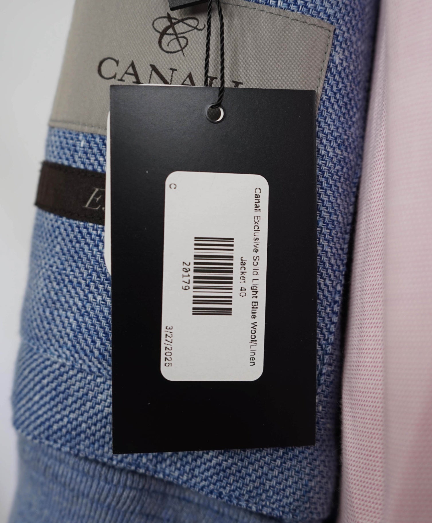 $2,850 Canali *EXCLUSIVE* Blue Wool/Linen Bomber Jacket 40R