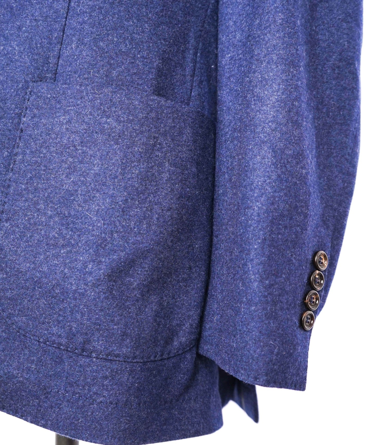 $3,990 Brunello Cucinelli Navy 2/3 Btn Roll 100% Cashmere Blazer 44