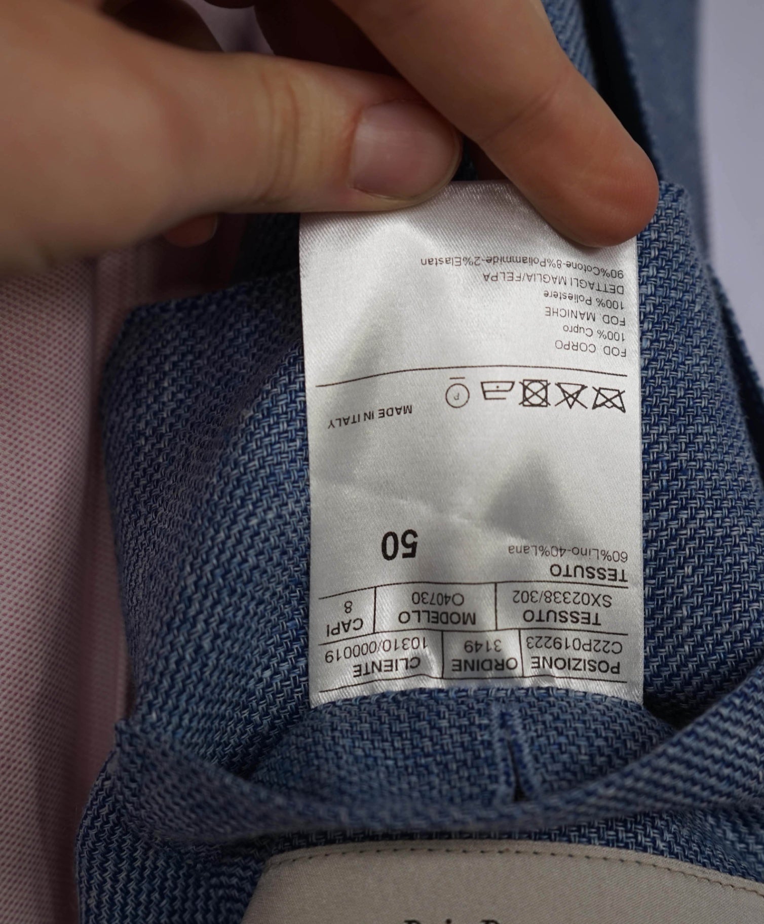 $2,850 Canali *EXCLUSIVE* Blue Wool/Linen Bomber Jacket 40R