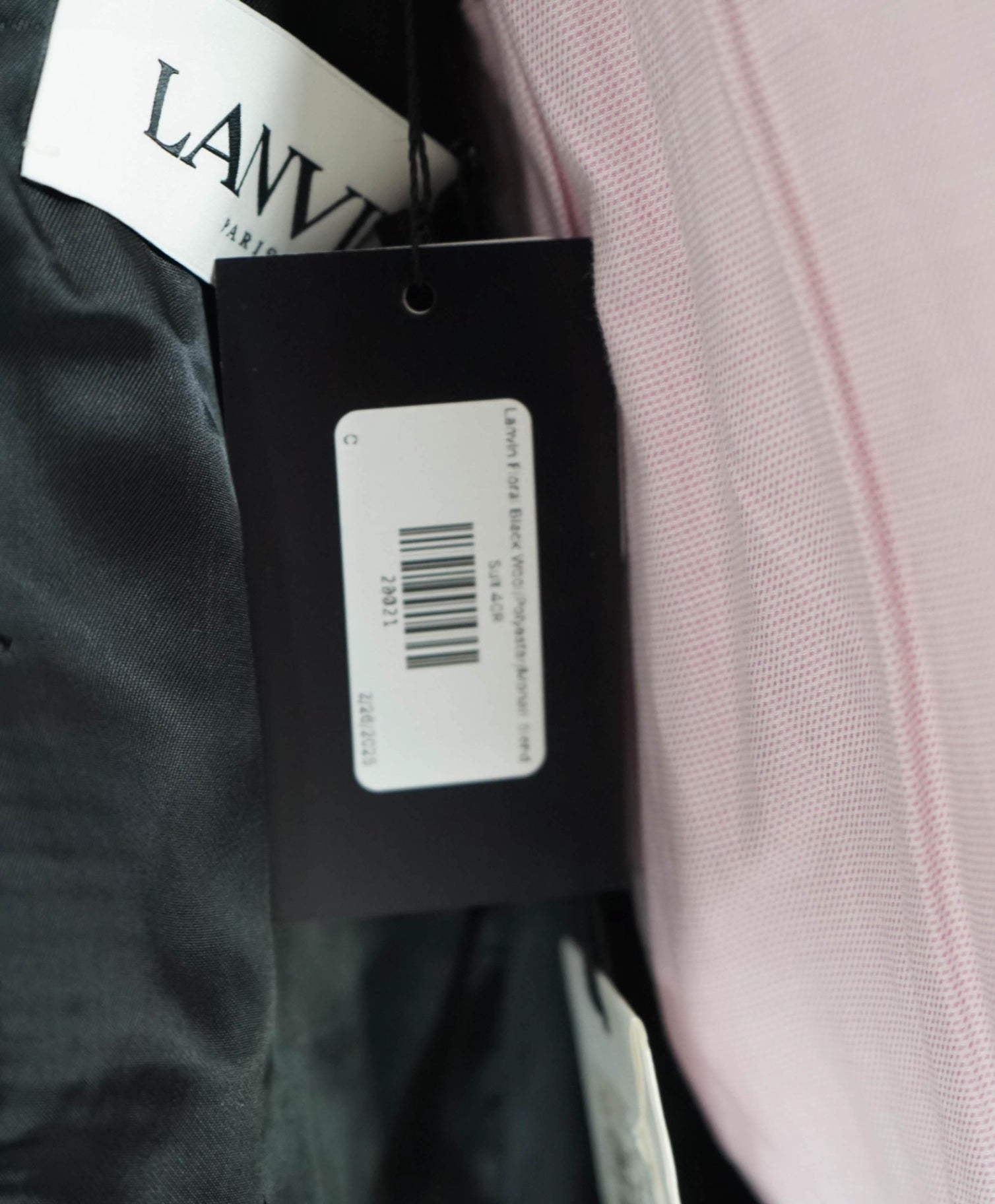 $4,950 LANVIN Floral Black RUNWAY Wool Blend Tuxedo Suit 40R