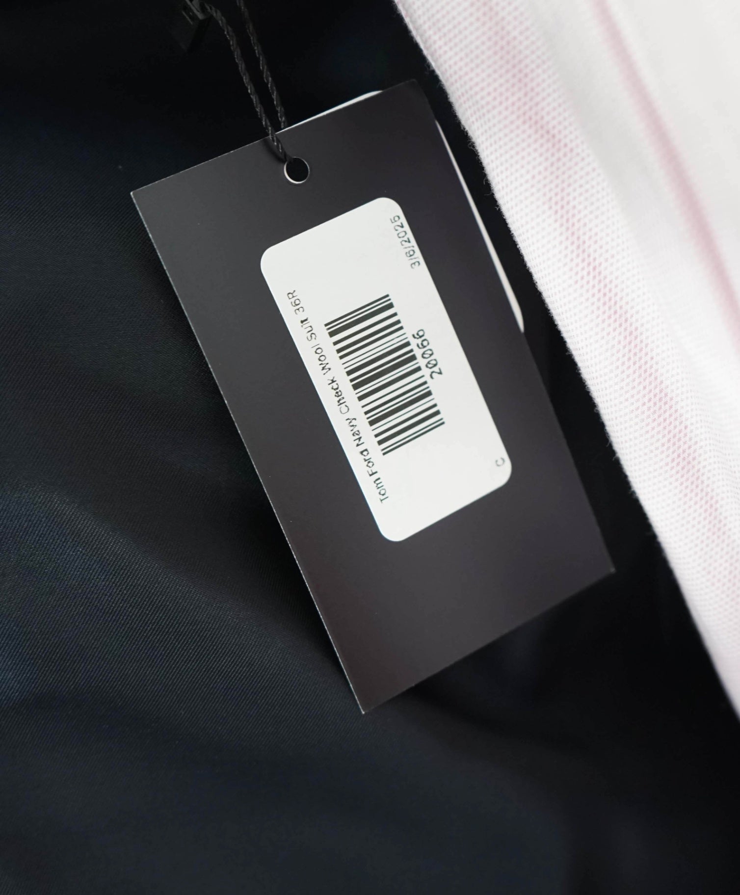 $5,970 Tom Ford Navy Check Peak Lapel Wool Suit 36R