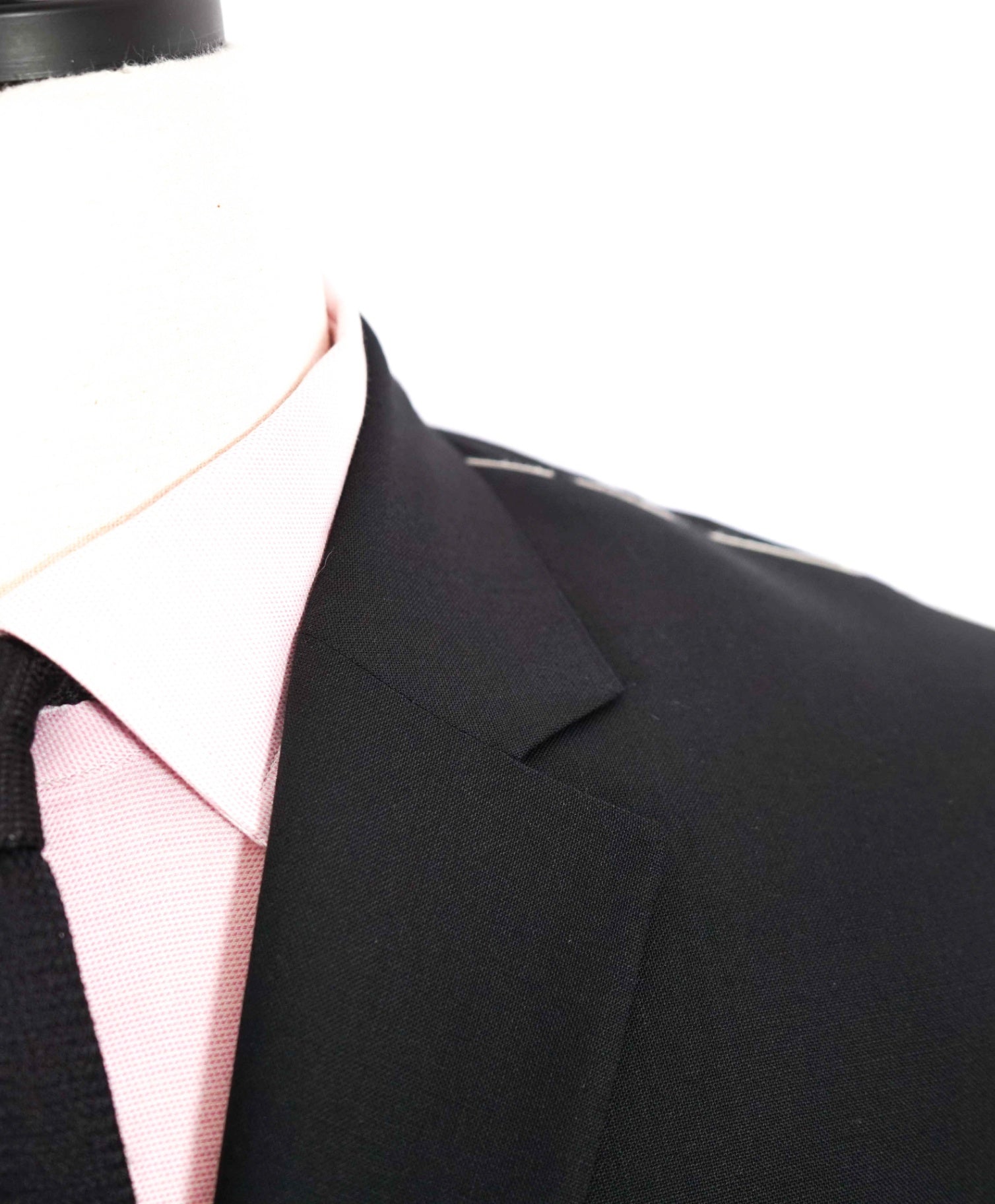 $3,350 Versace "BIGGIE" Solid Black Logo Side Tab Suit 40