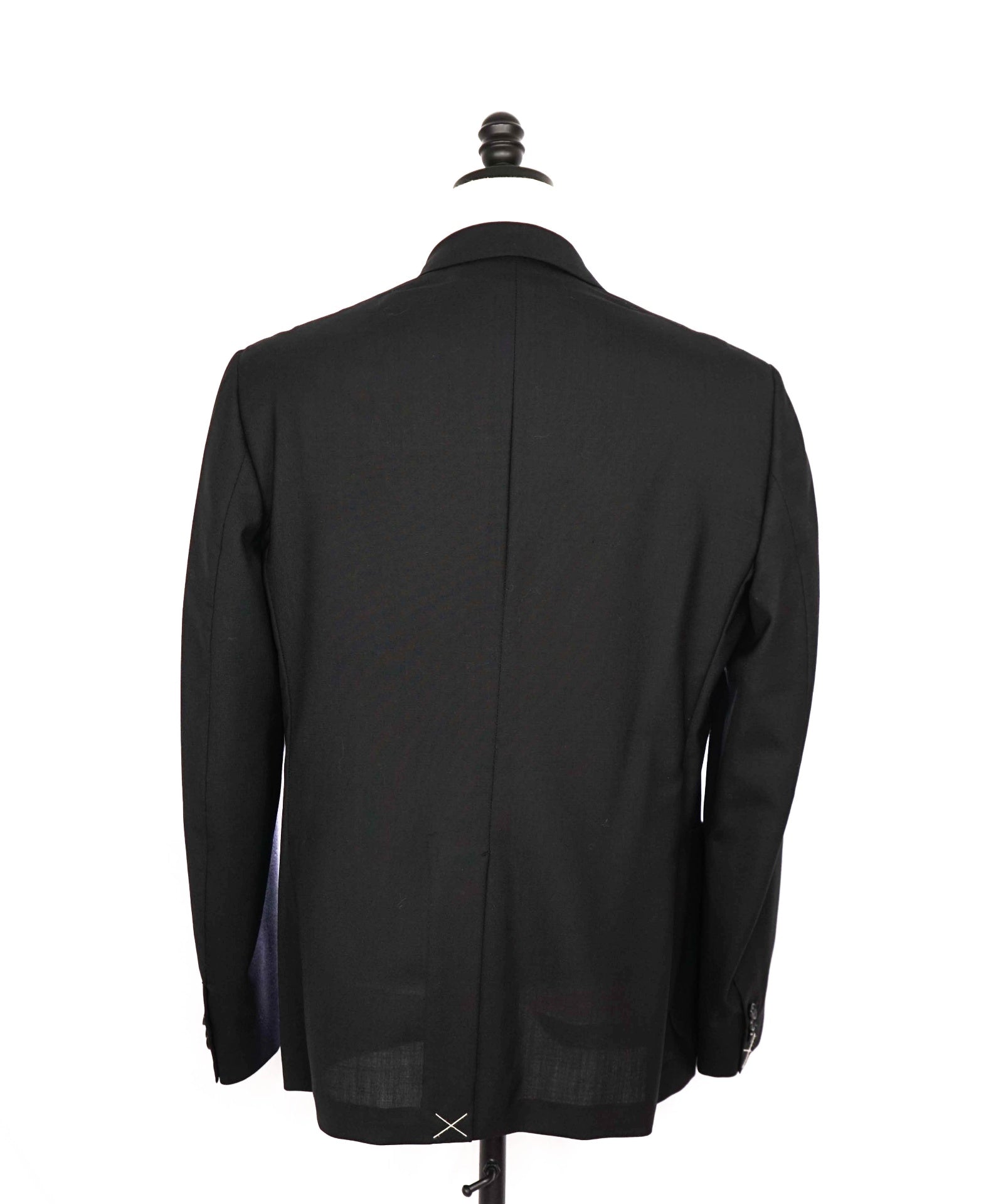 $3,350 Versace "BIGGIE" Solid Black Logo Side Tab Suit 40