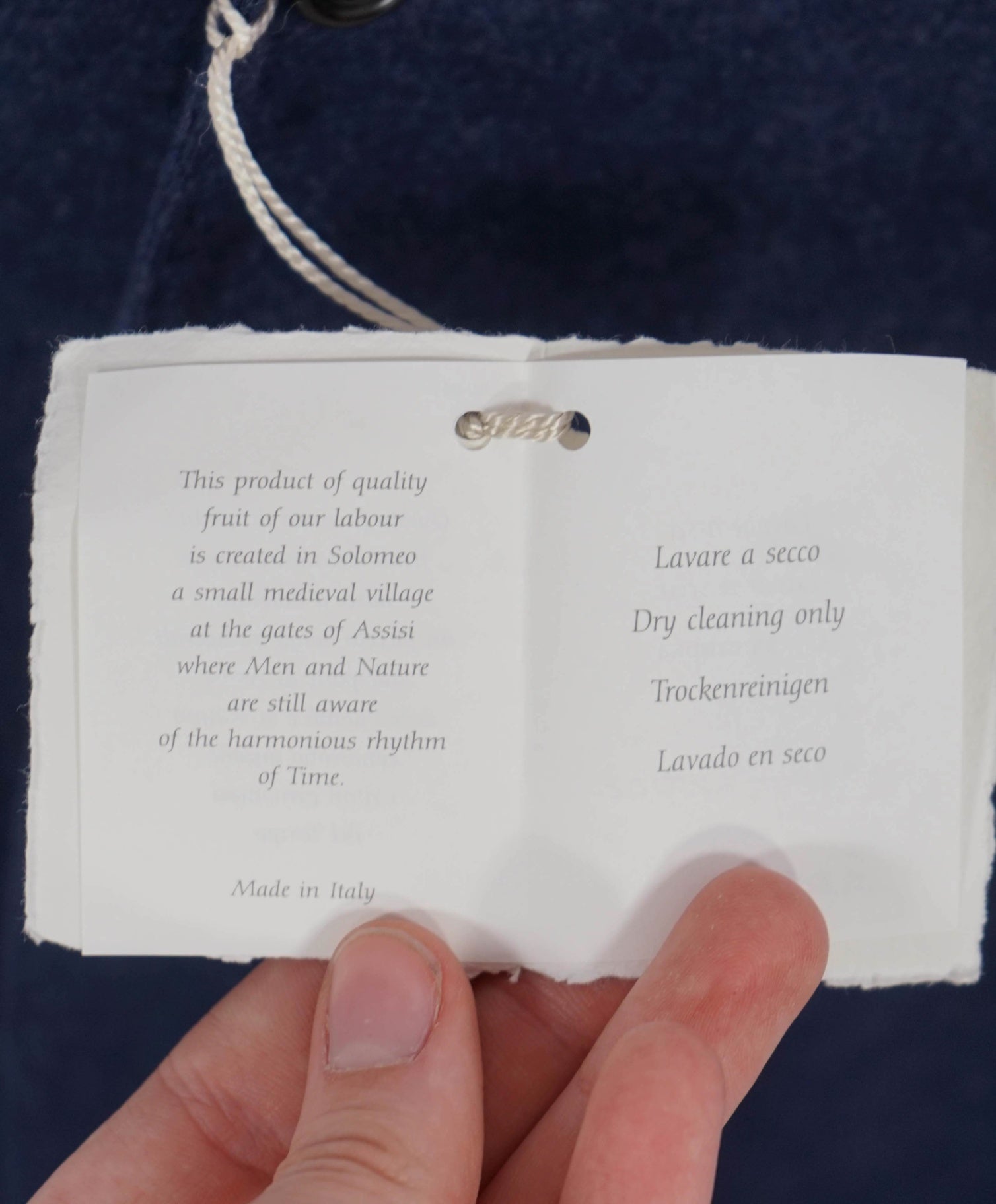 $3,990 Brunello Cucinelli Navy 2/3 Btn Roll 100% Cashmere Blazer 44