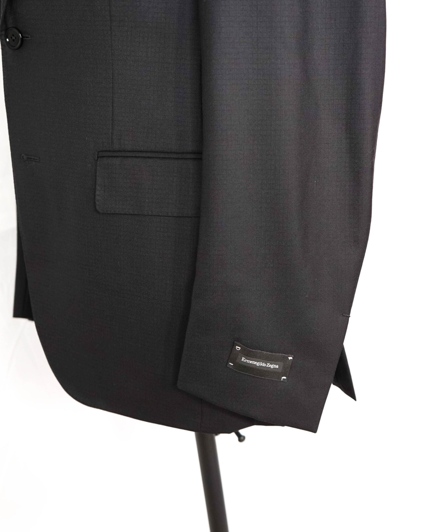 $4,950 Ermenegildo Zegna Micro Check "15 MILMIL 15" Black Suit 38S