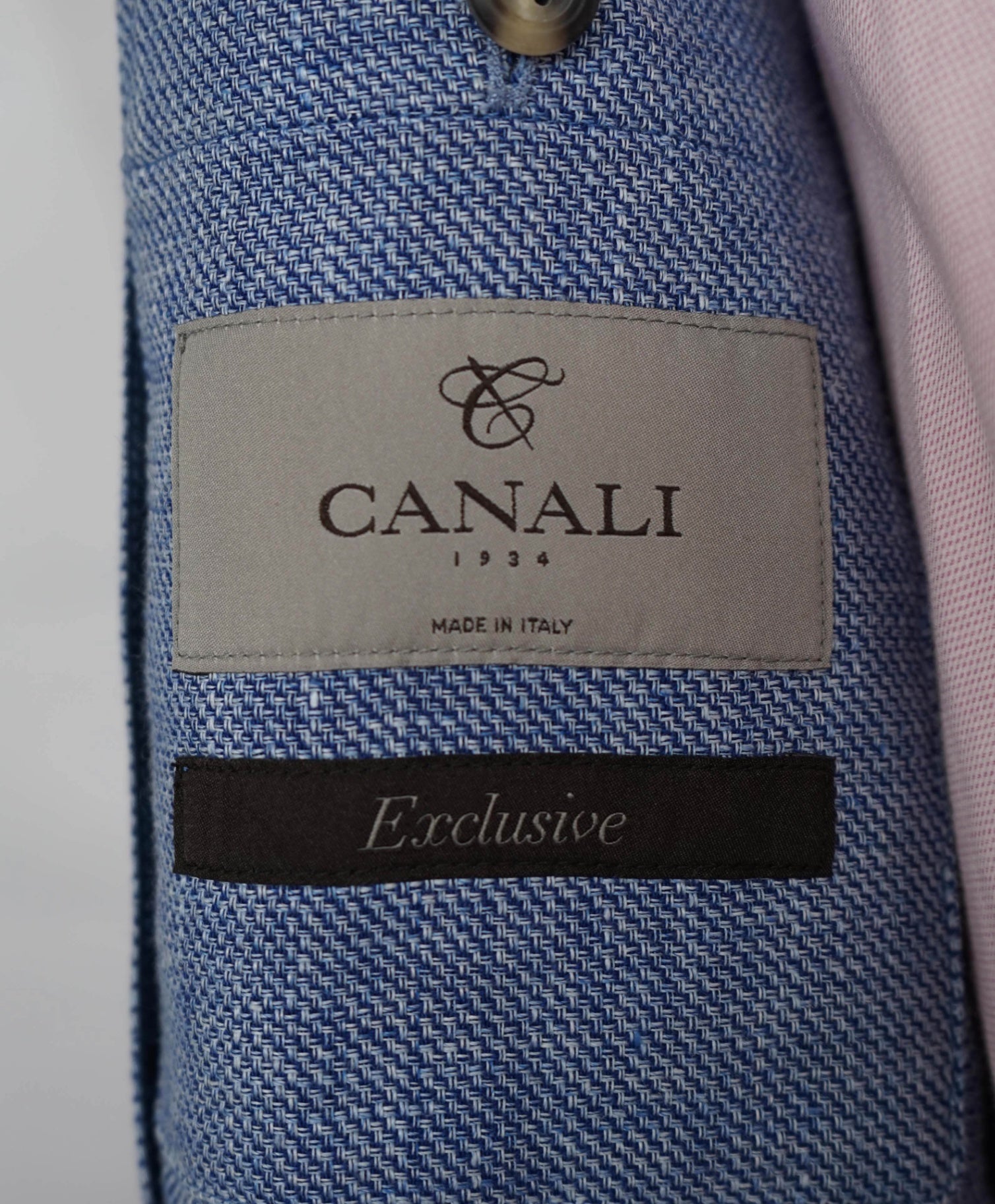 $2,850 Canali *EXCLUSIVE* Blue Wool/Linen Bomber Jacket 40R