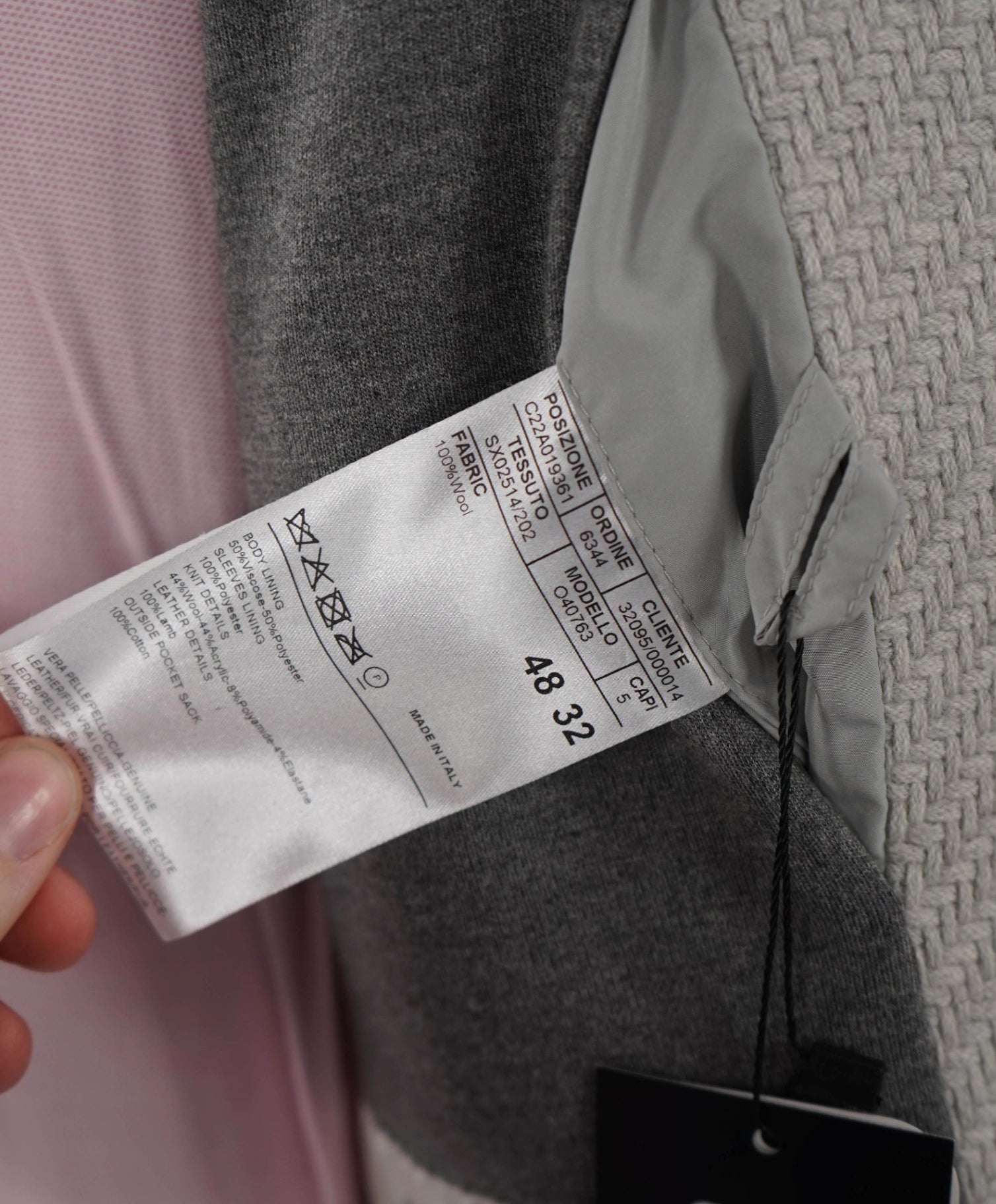 $2,850 Canali *EXCLUSIVE* Grey Wool/Linen Bomber Jacket 40R