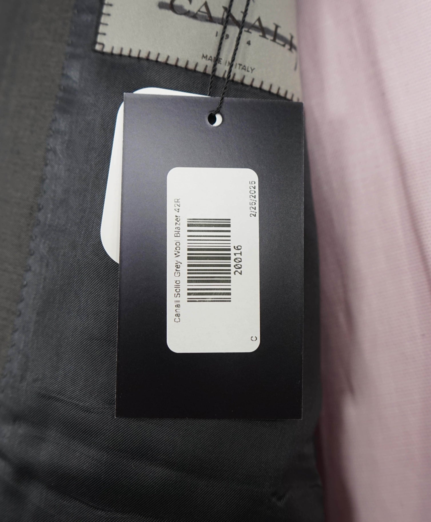 $1,495 Canali Solid Grey Wool 2-Btn Blazer 42R