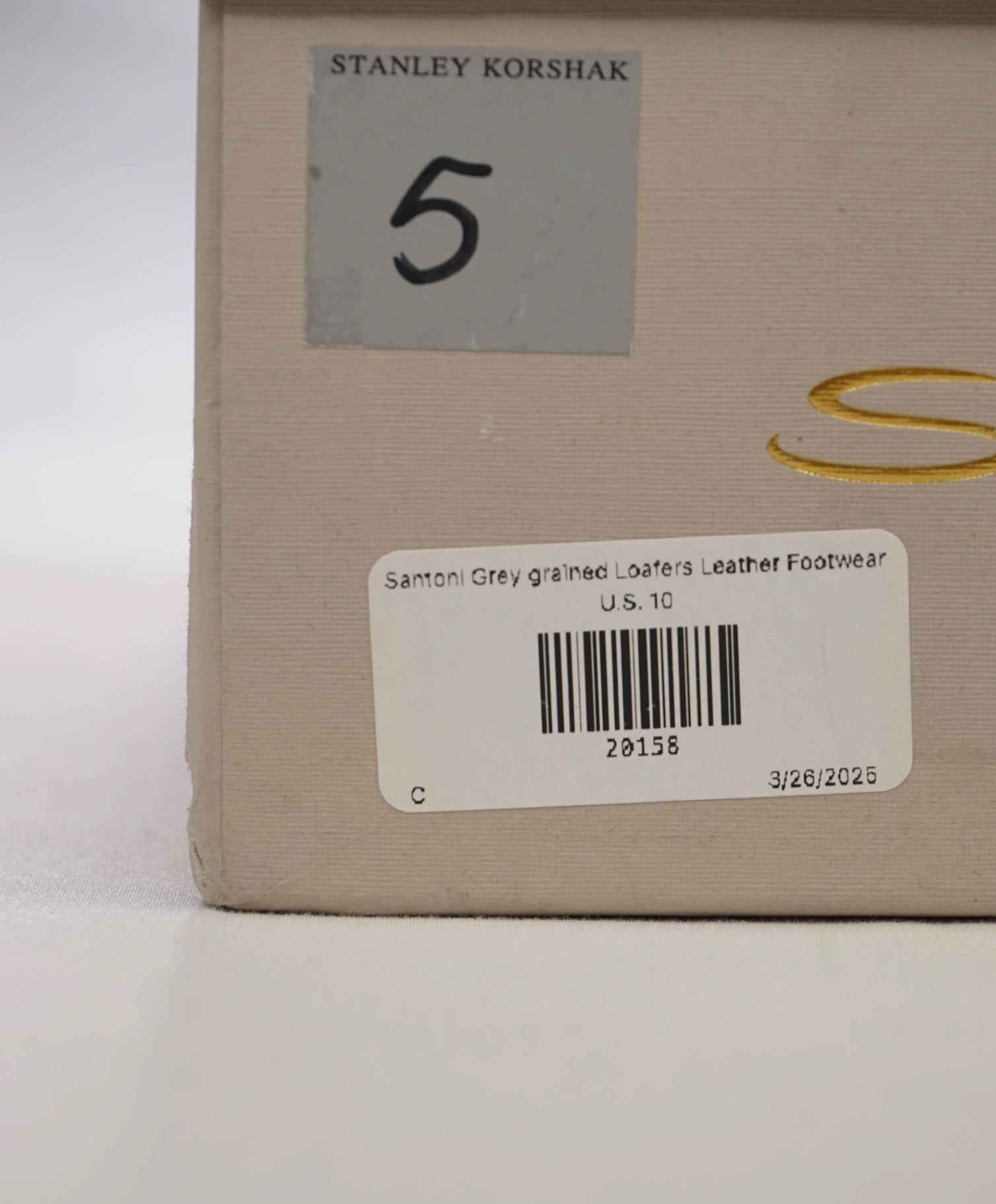 $700 Santoni "BODYWORK" Grey Pebbled Loafers Leather U.S. 10