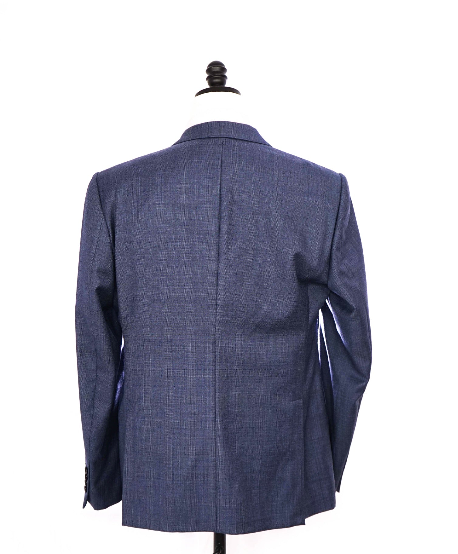 $1,995 Emporio Armani M Line Baby Blue Check Wool Suit 44R