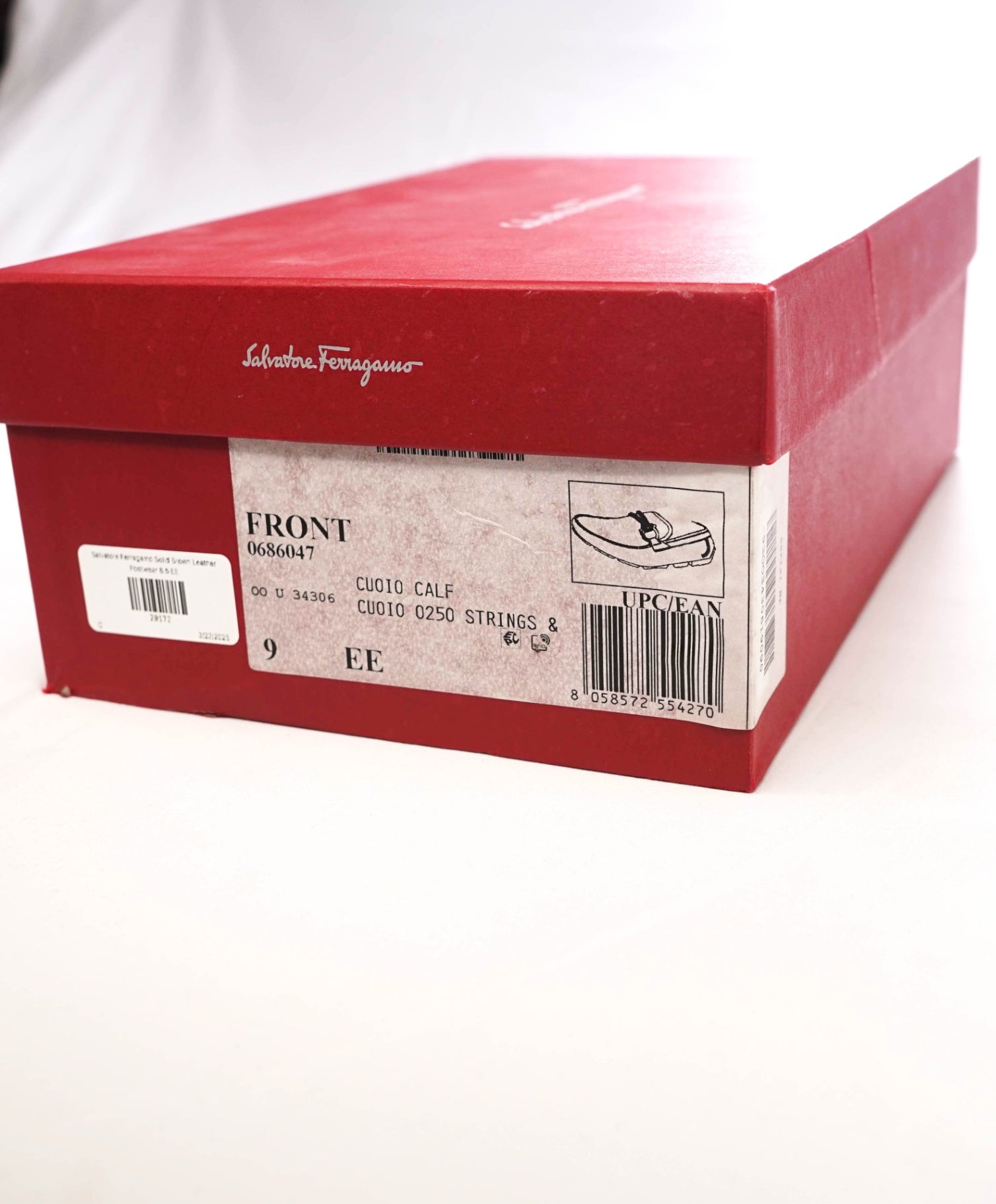 Salvatore Ferragamo "FRONT" Brown *Gold/Brown Reversible Buckle* 8.5 EE