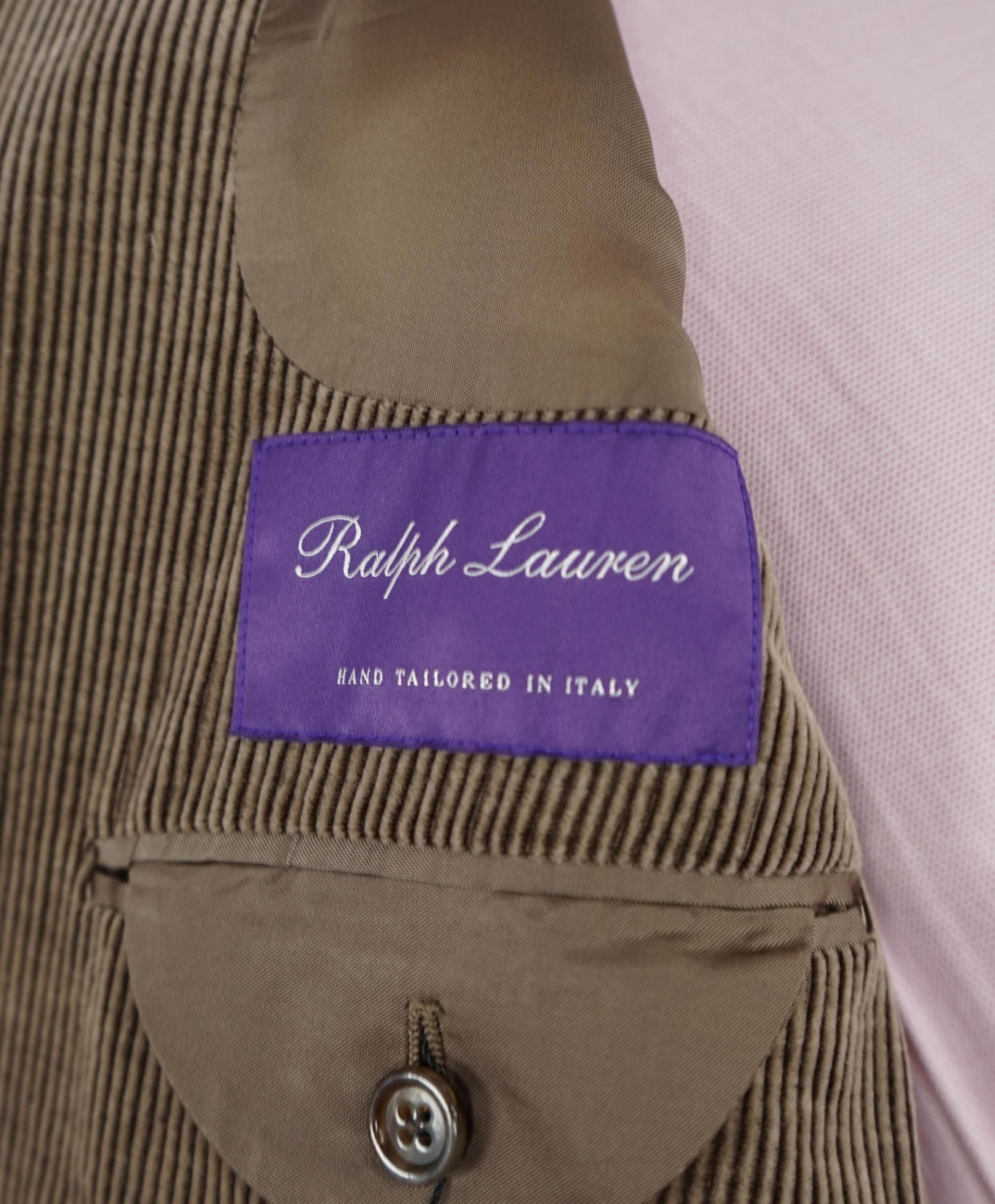 $2,395 Ralph Lauren Purple Label Corduroy Ctn/Cashmere Blazer 44R