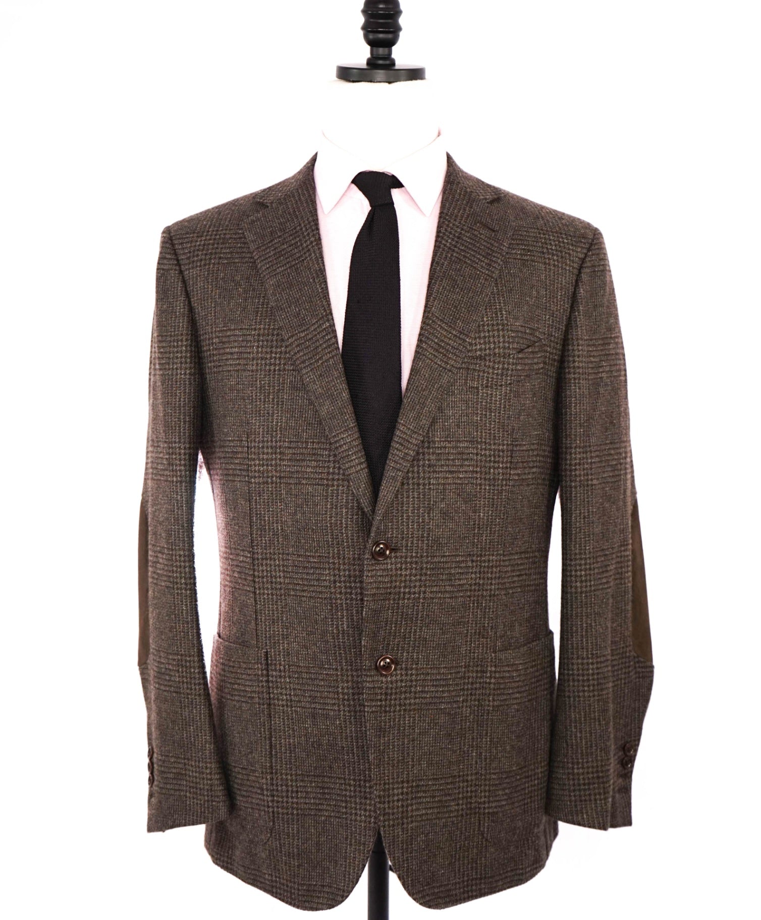 $3,995 Ermenegildo Zegna Brown Elbow Patch Cashmere Blazer 44R